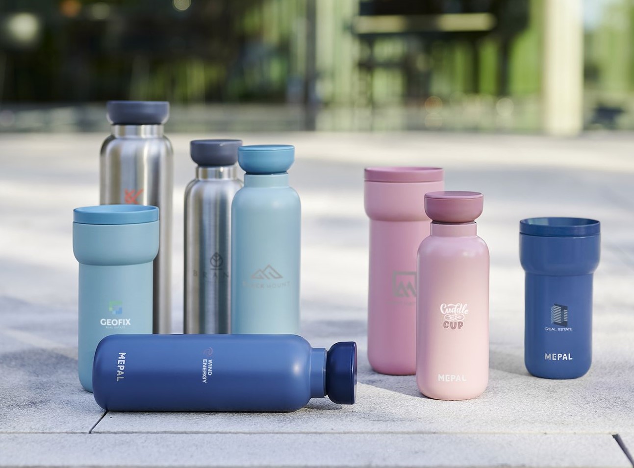 Mepal Trinkflaschen in unterschiedlichen Farben als Werbeartikel
