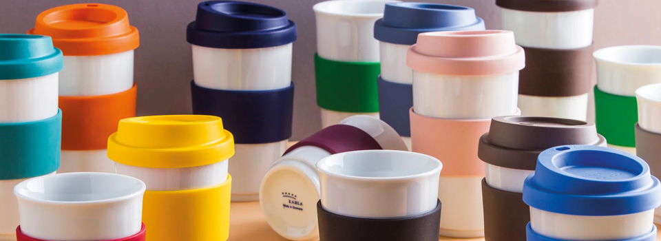 Mehrere KAHLA fillit Tassen in unterschiedlichen Farben