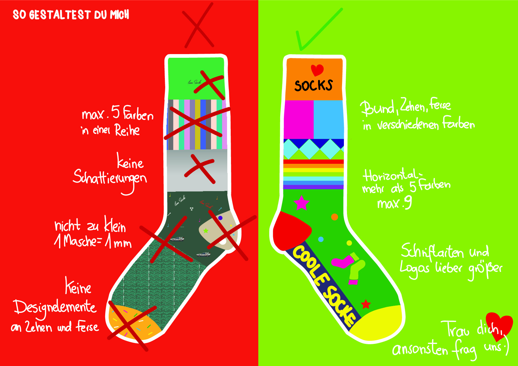 Design-Guidelines SKARPETA Socken