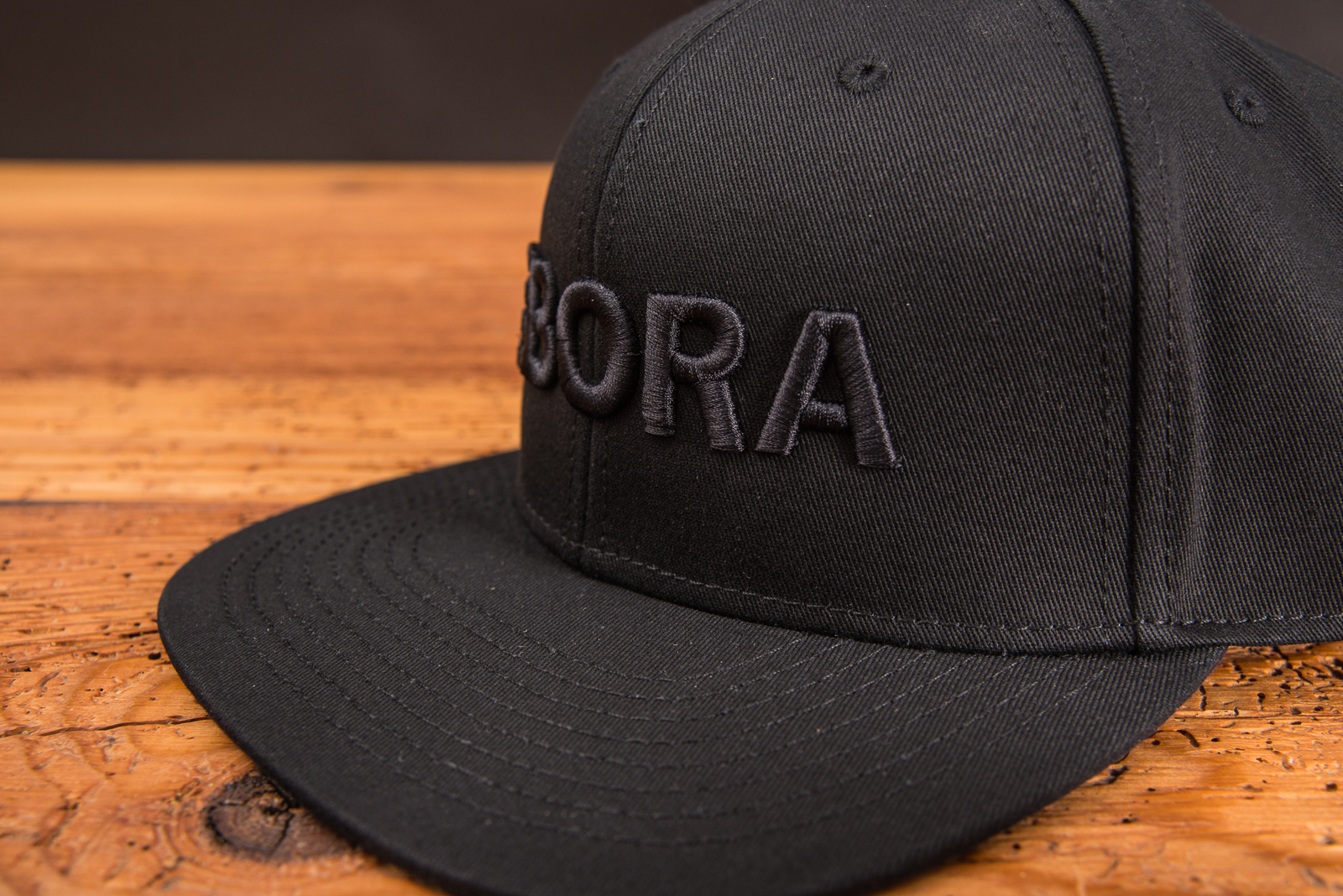 3D-Stick auf Snapback-Cap mit geradem Schild als Werbegeschenk