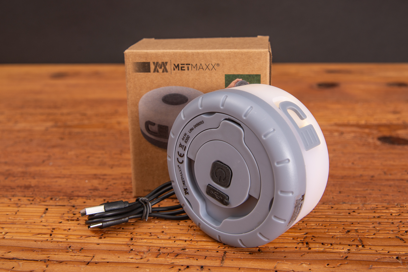 Campinglampe mit ausziehbarer Lichterkette in wei&szlig;