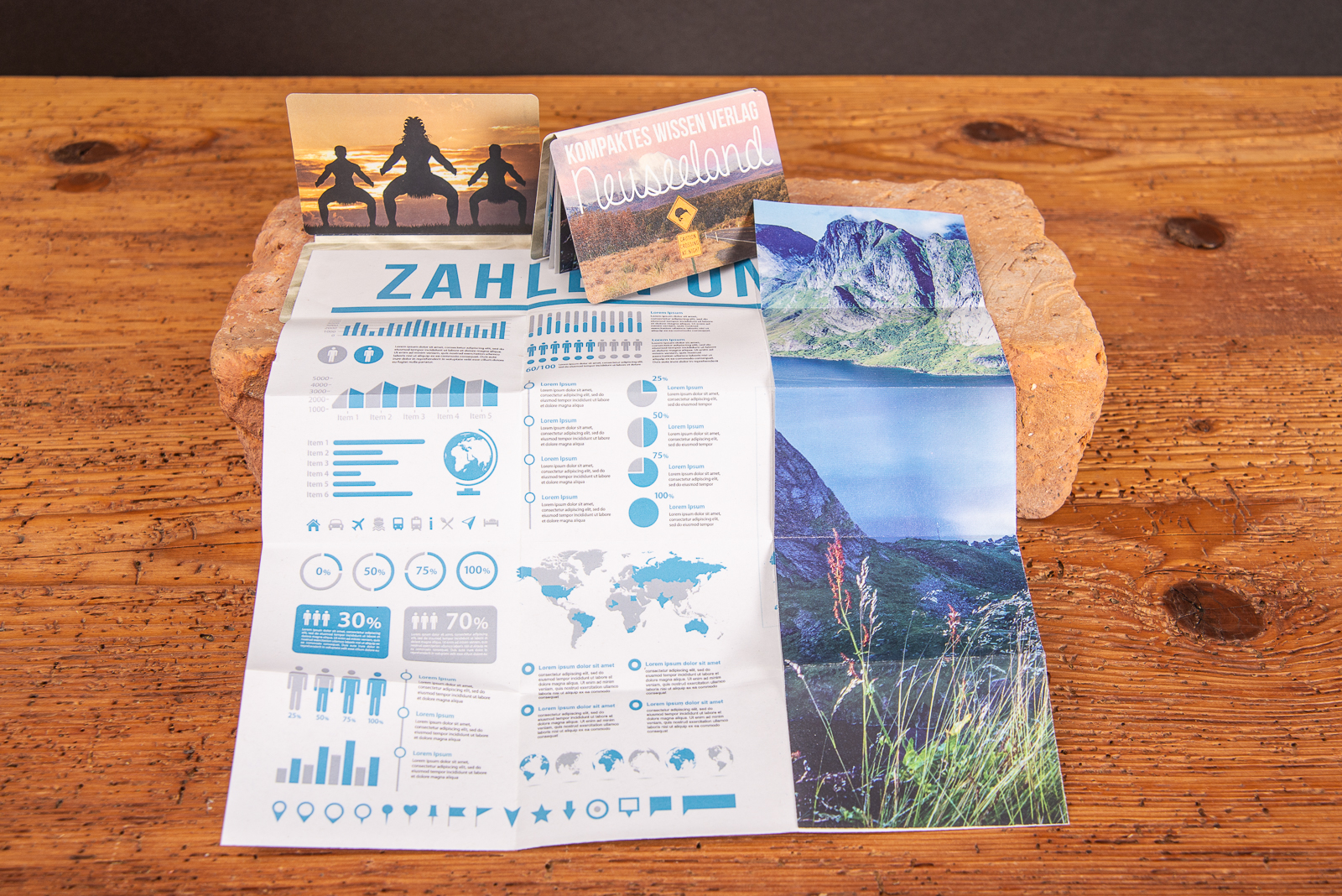 Faltplaner aus recyceltem Papier &ndash; Concept Card f&uuml;r umweltbewusstes Marketing und viel Platz f&uuml;r eine tolle Gestaltung und viele Informationen. 