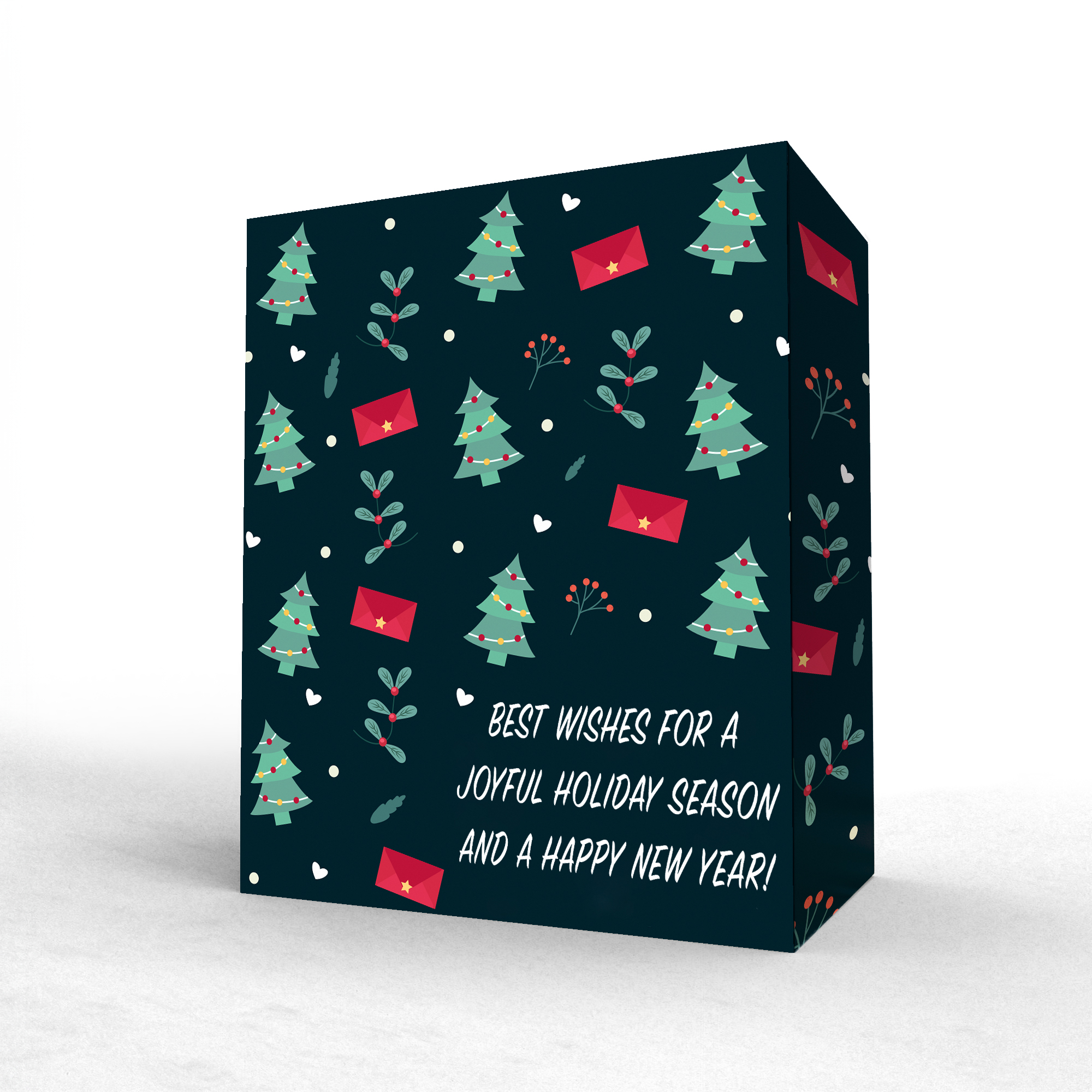 Miiego individueller Verpackungsschuber mit Weihnachtsdesign.