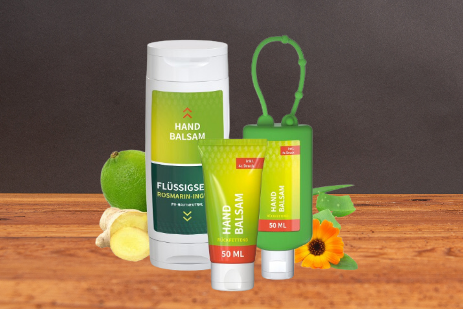 Handcreme in verschiedenen Gr&ouml;&szlig;en als Werbegeschenk.