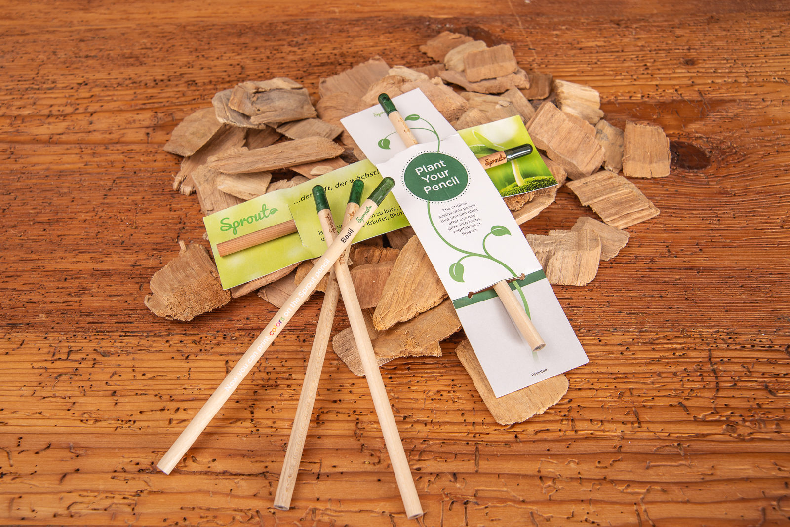 Nachhaltige Samenbleistifte von SPROUT mit individueller Werbeanbringung.
