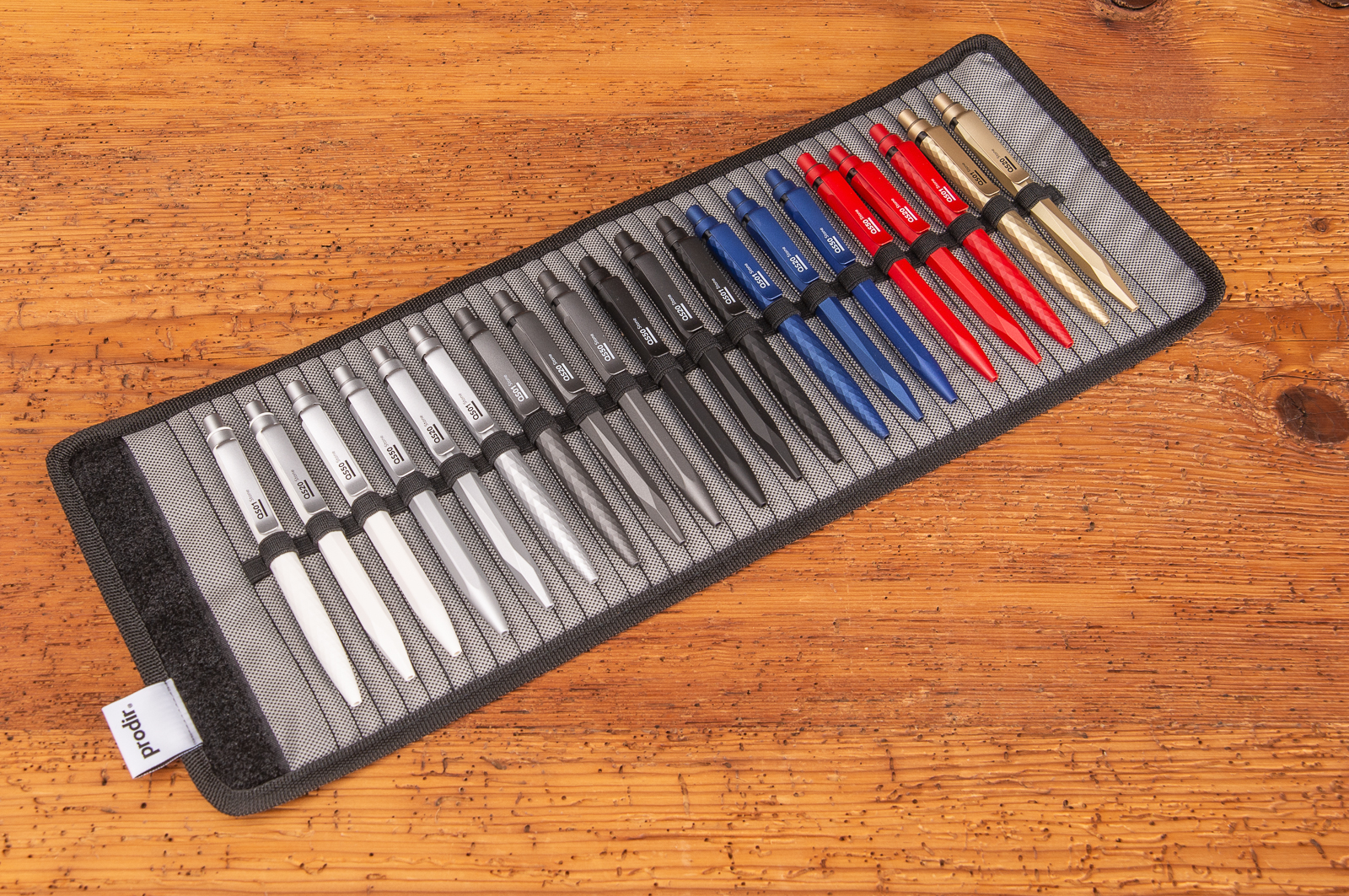 Prodir QS20 Kugelschreiber in Stiftemappe als Werbeartikel.