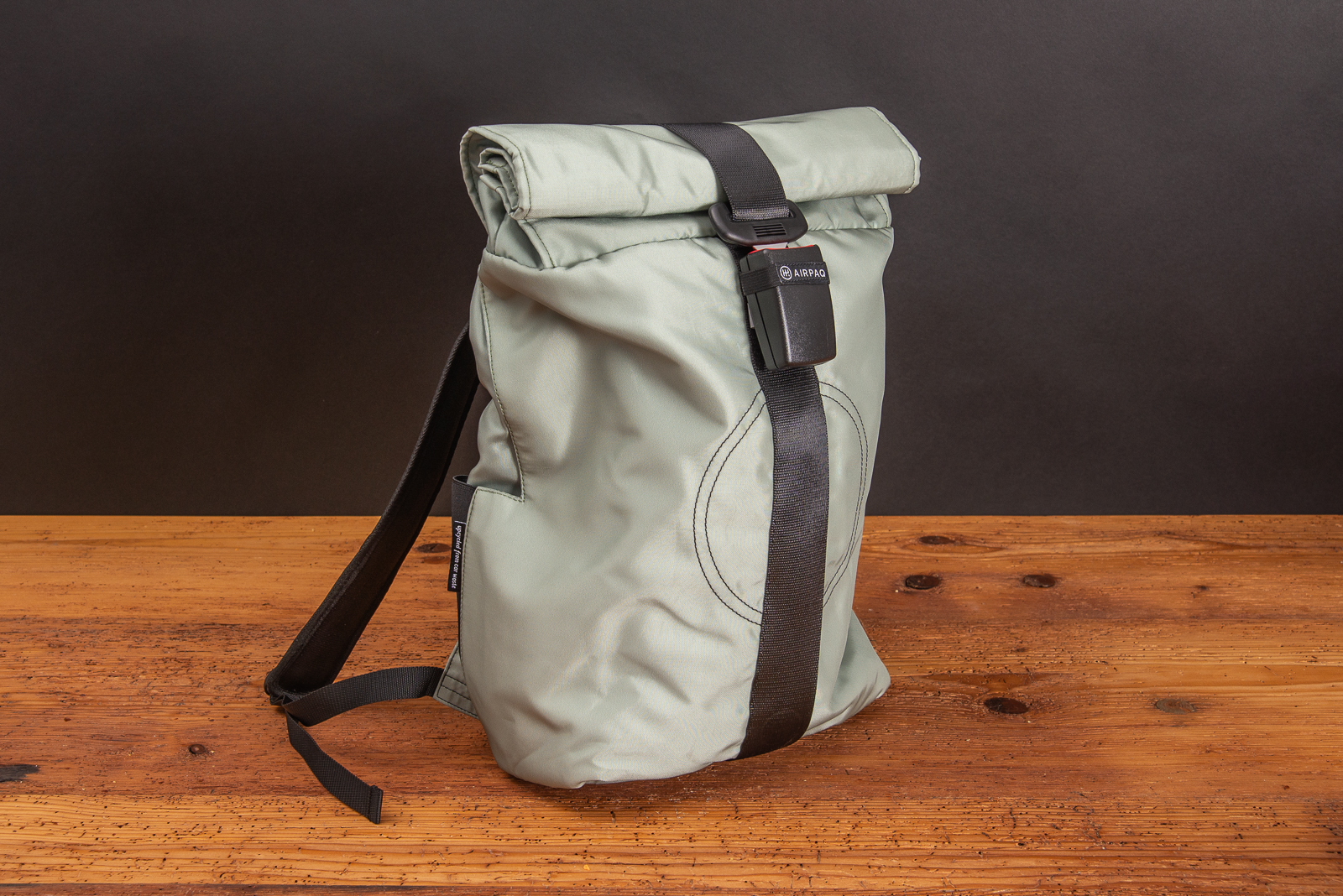 AIRPAQ Rolltop Rucksack mit Logo als Werbeartikel.