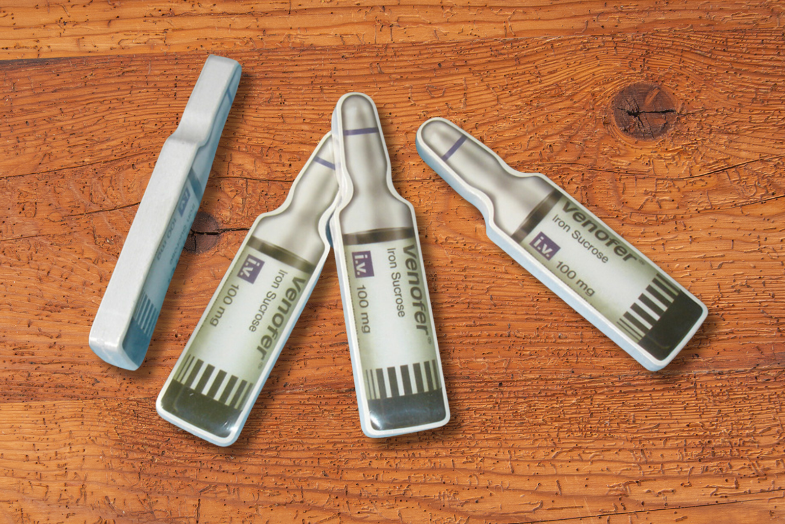 Gepresstes Handtuch in Sonderform Ampulle als Incentive f&uuml;r Pharma und Kosmetik.