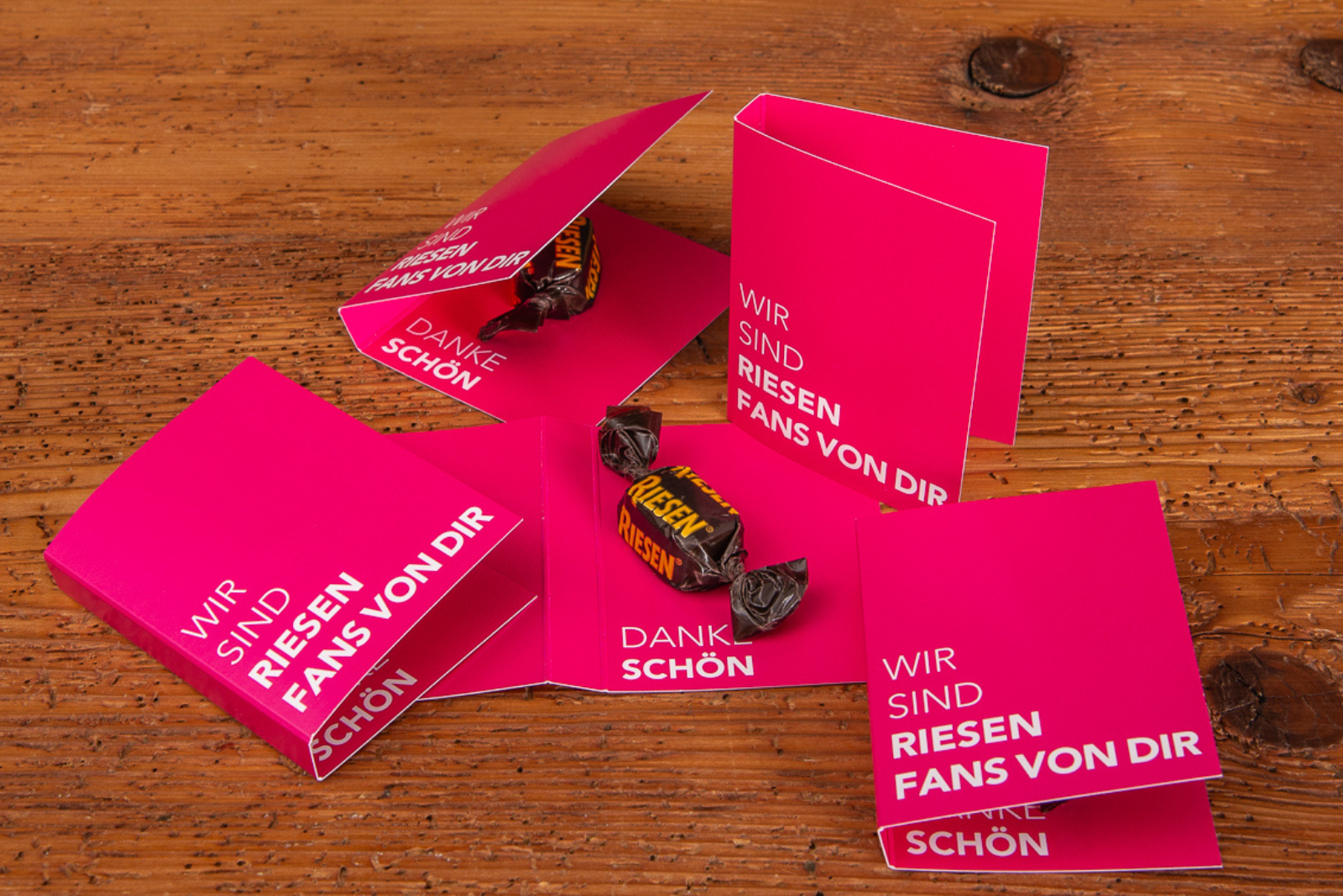 Storck Riesen in der Werbekarte als Werbegeschenk f&uuml;r Events, Messen oder Mailings