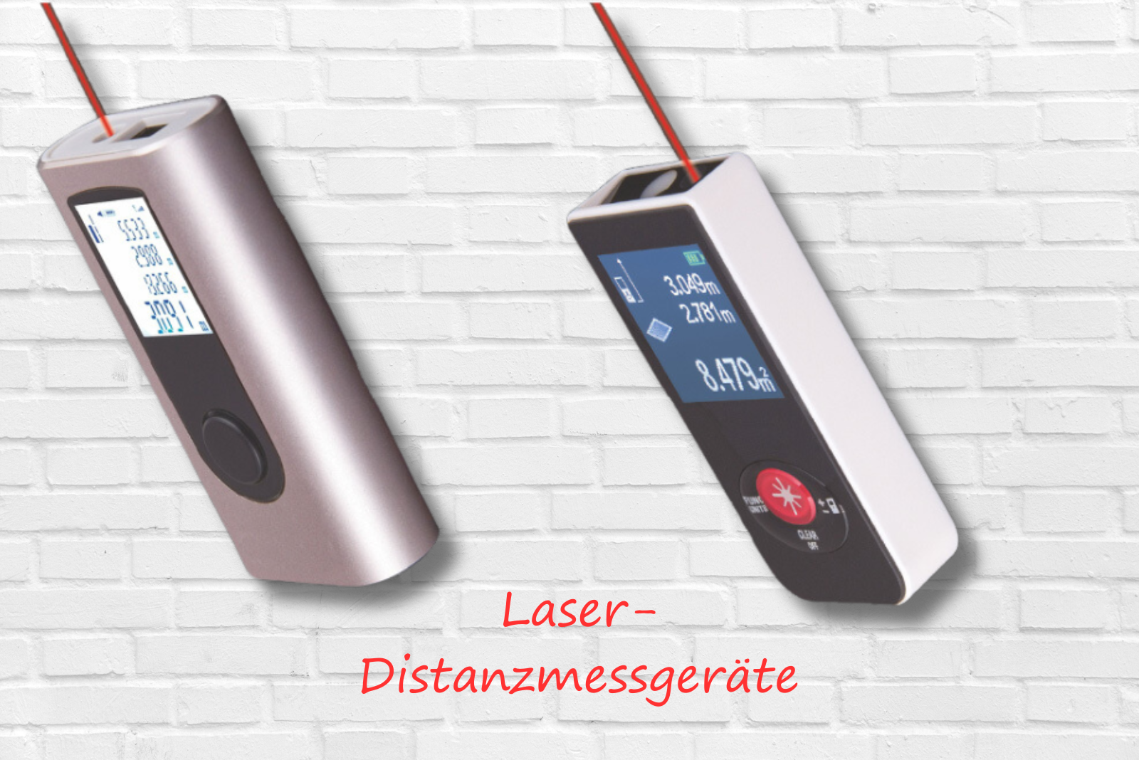 Laser-Distanzmesser als Werbeartikel.