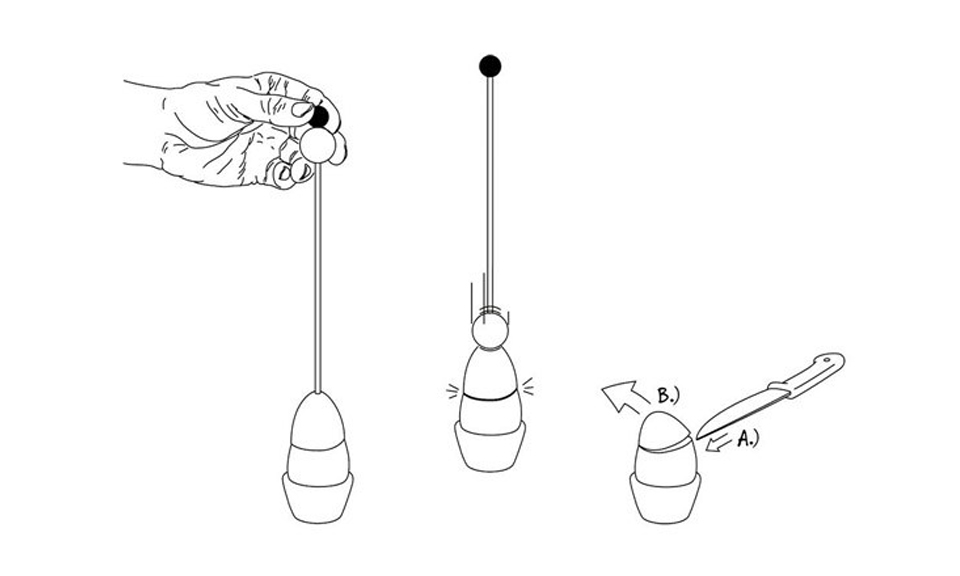 Anleitung zum Eierk&ouml;pfen mit dem Clack Eierk&ouml;pfer.