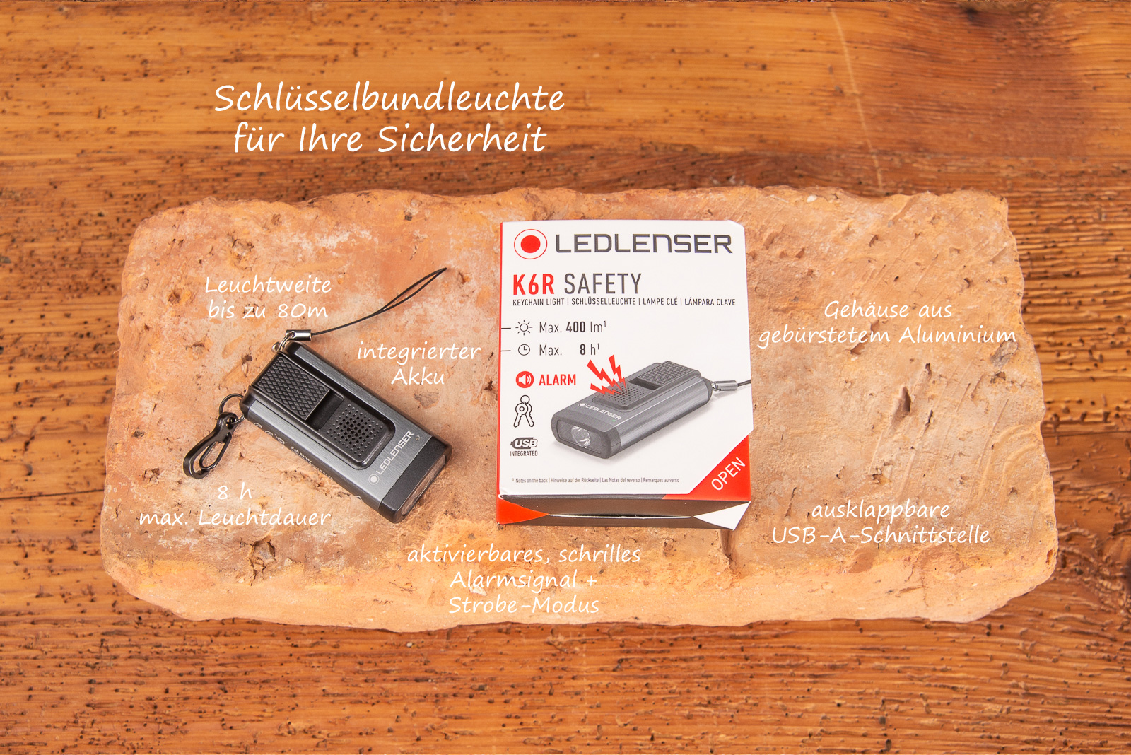 LED Lenser Taschenlampe mit 3 Lichtmodi mit Ihrem Logo bedruckt