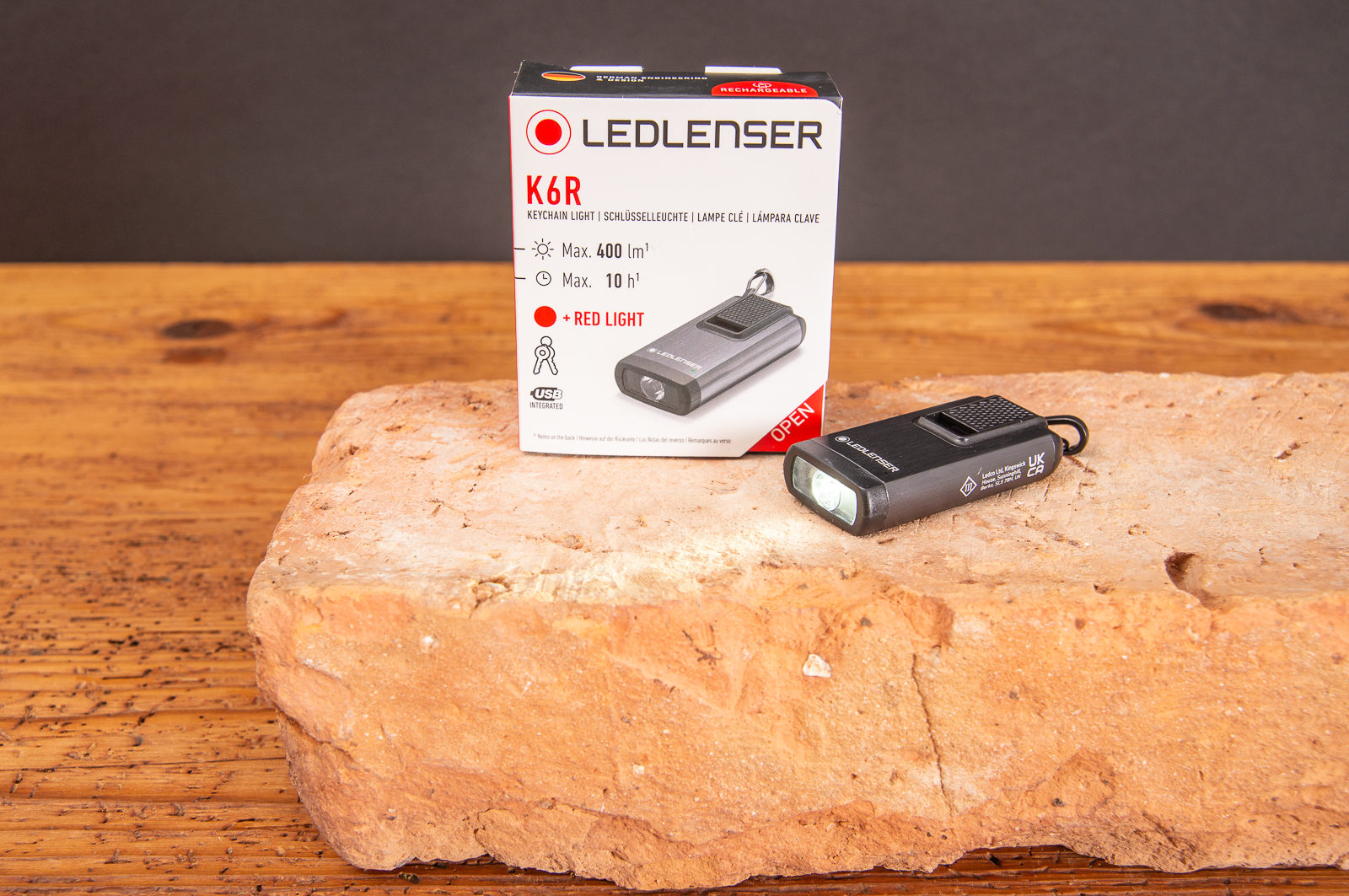 Schl&uuml;sselbundleuchte von LEDLenser K6R mit Logogravur. 2 Leuchtmodi und hochwertige Fachhandelsverpackung