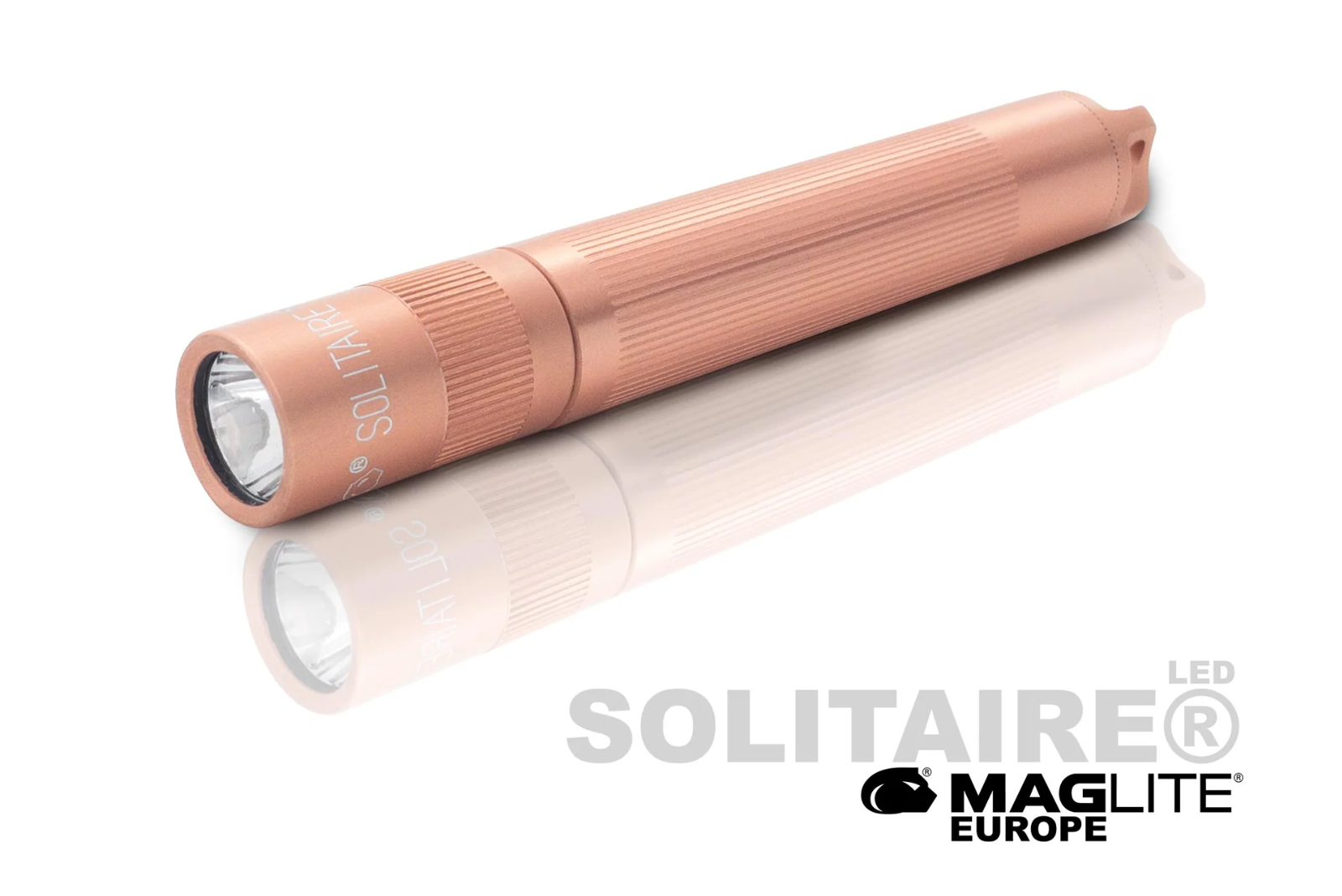 MAGLITE Solitaire LED Mini-Taschenlampe in Ros&eacute;gold als Werbeartikel.