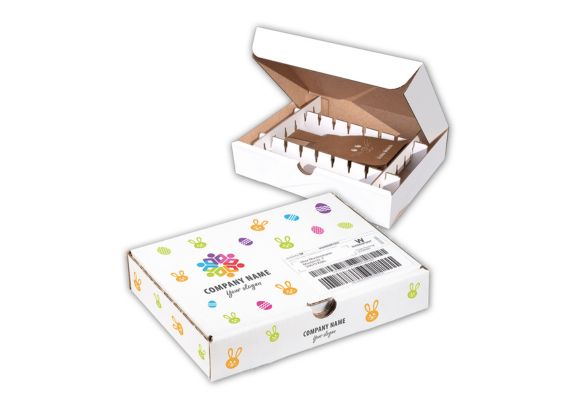 Mailingbox f&uuml;r den Einzelversand f&uuml;r eine s&uuml;&szlig;e Oster&uuml;berraschung im Briefkasten von Kunden und Mitarbeitern.