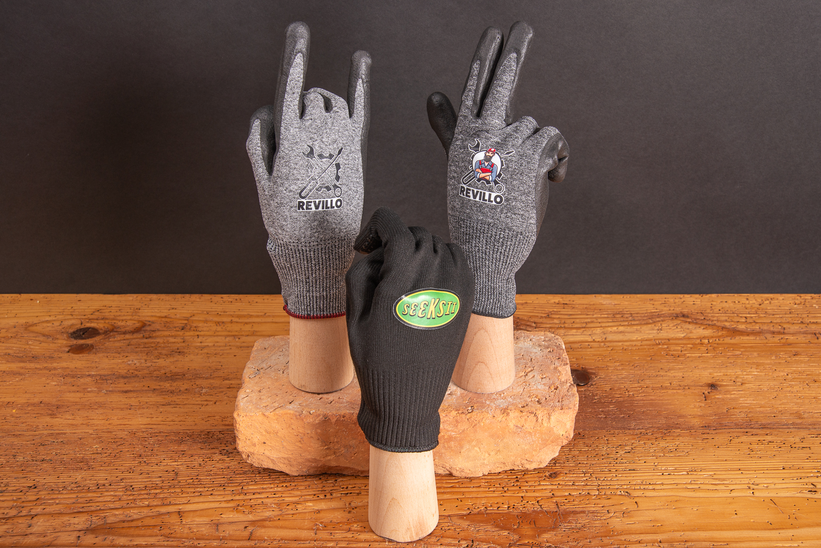 Arbeitshandschuhe mit Logo als Werbeartikel.