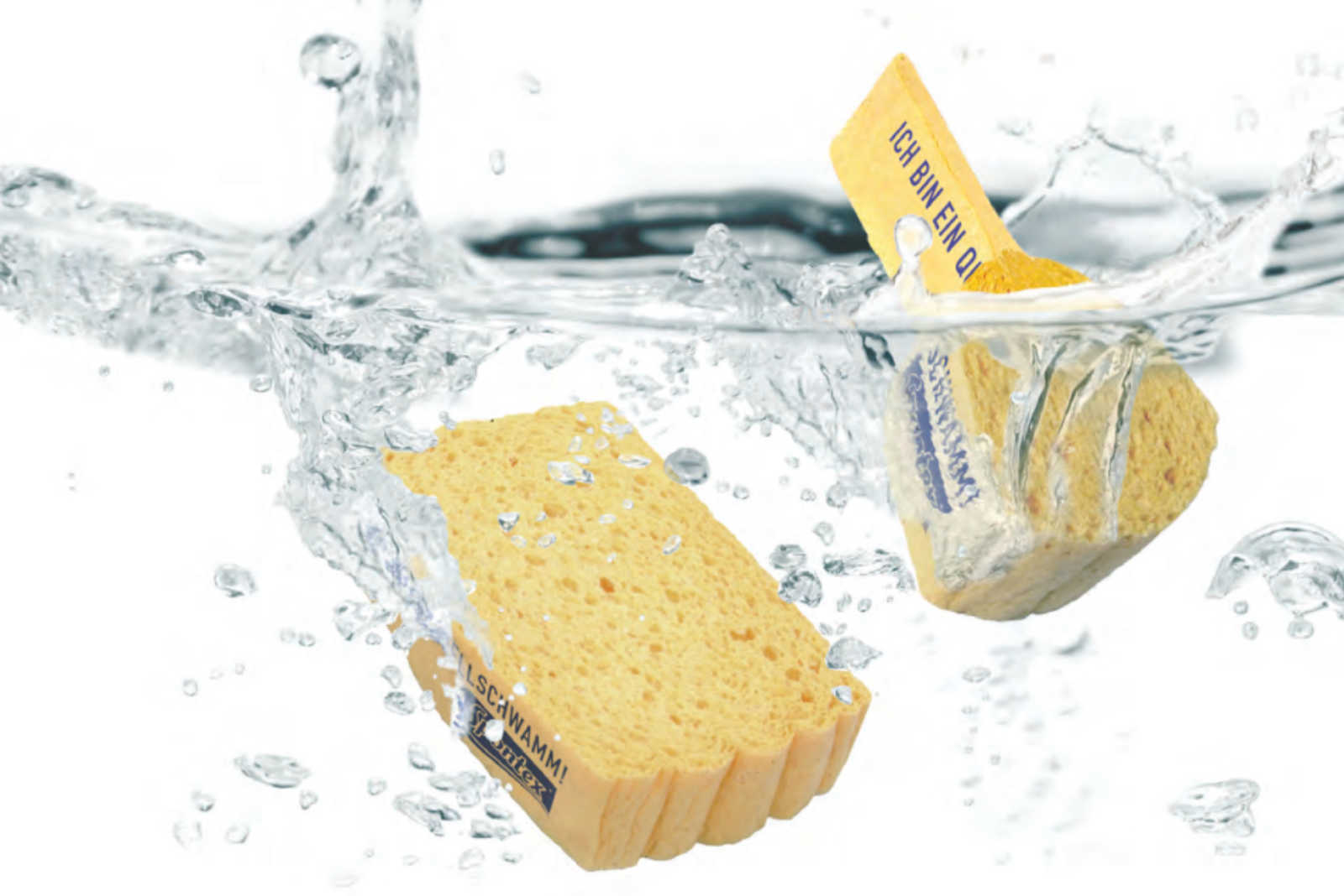 Quellschw&auml;mme mit individueller Bedruckung als Werbeartikel.