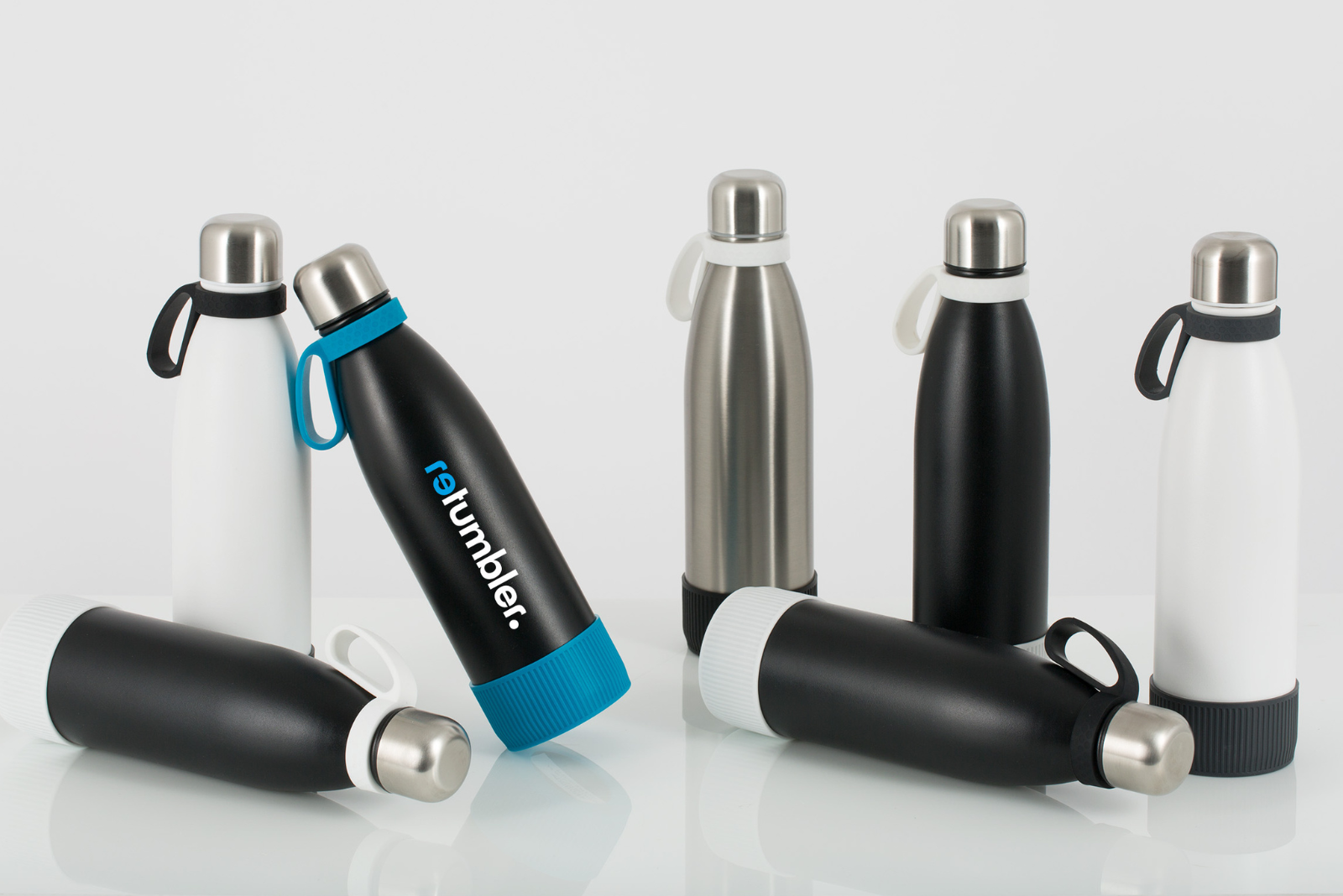 Retumbler MyNizza Thermotrinkflaschen mit Logodruck als Werbeartikel.