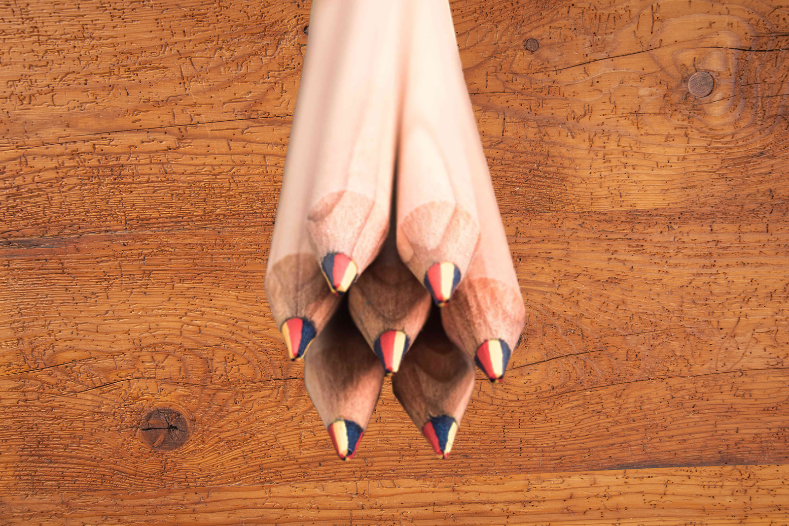 Mehrere SPROUT Multifarbstifte mit Samensorten als Werbeartikel.