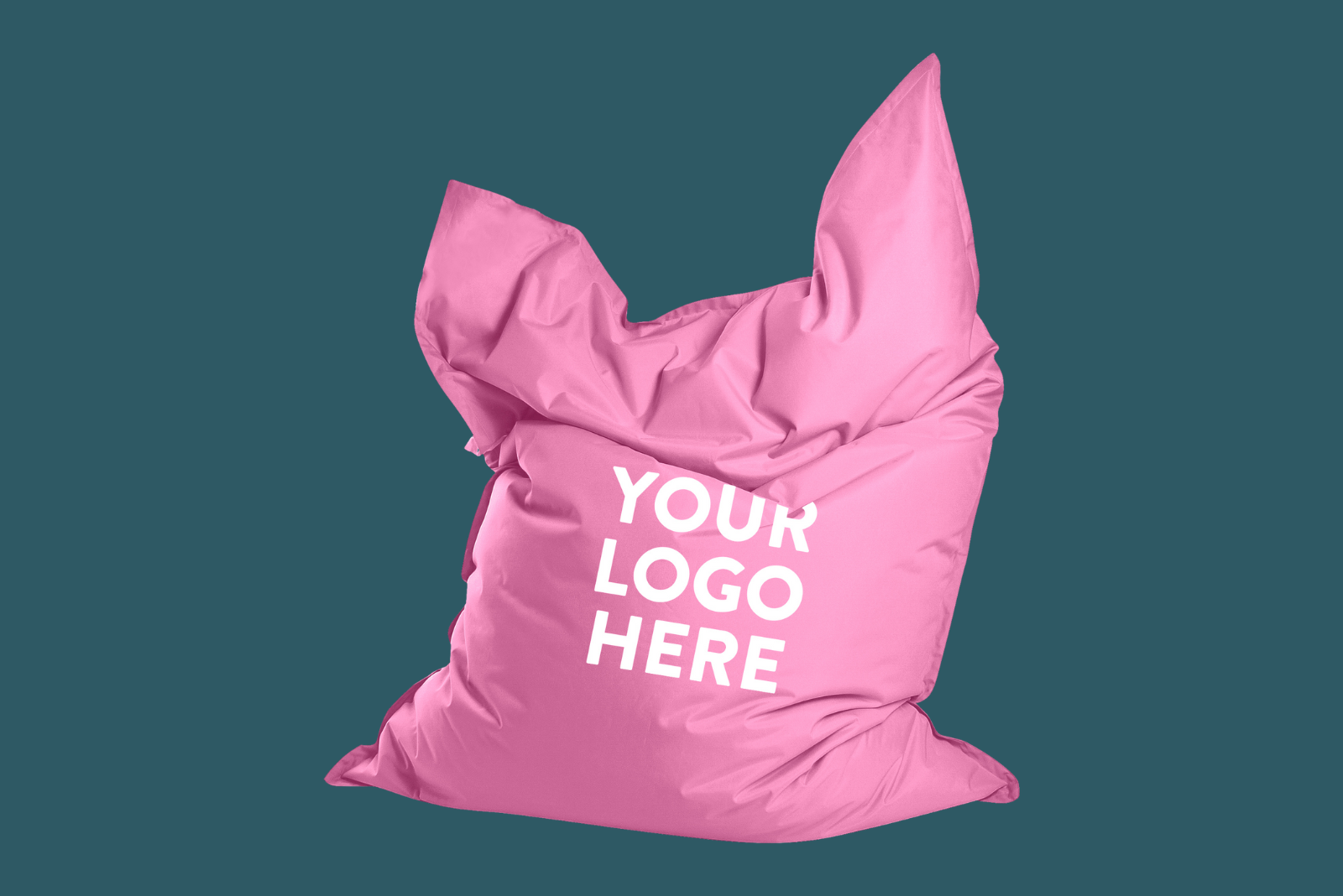 Sitzsack mit Logo bedruckt als Werbeartikel.