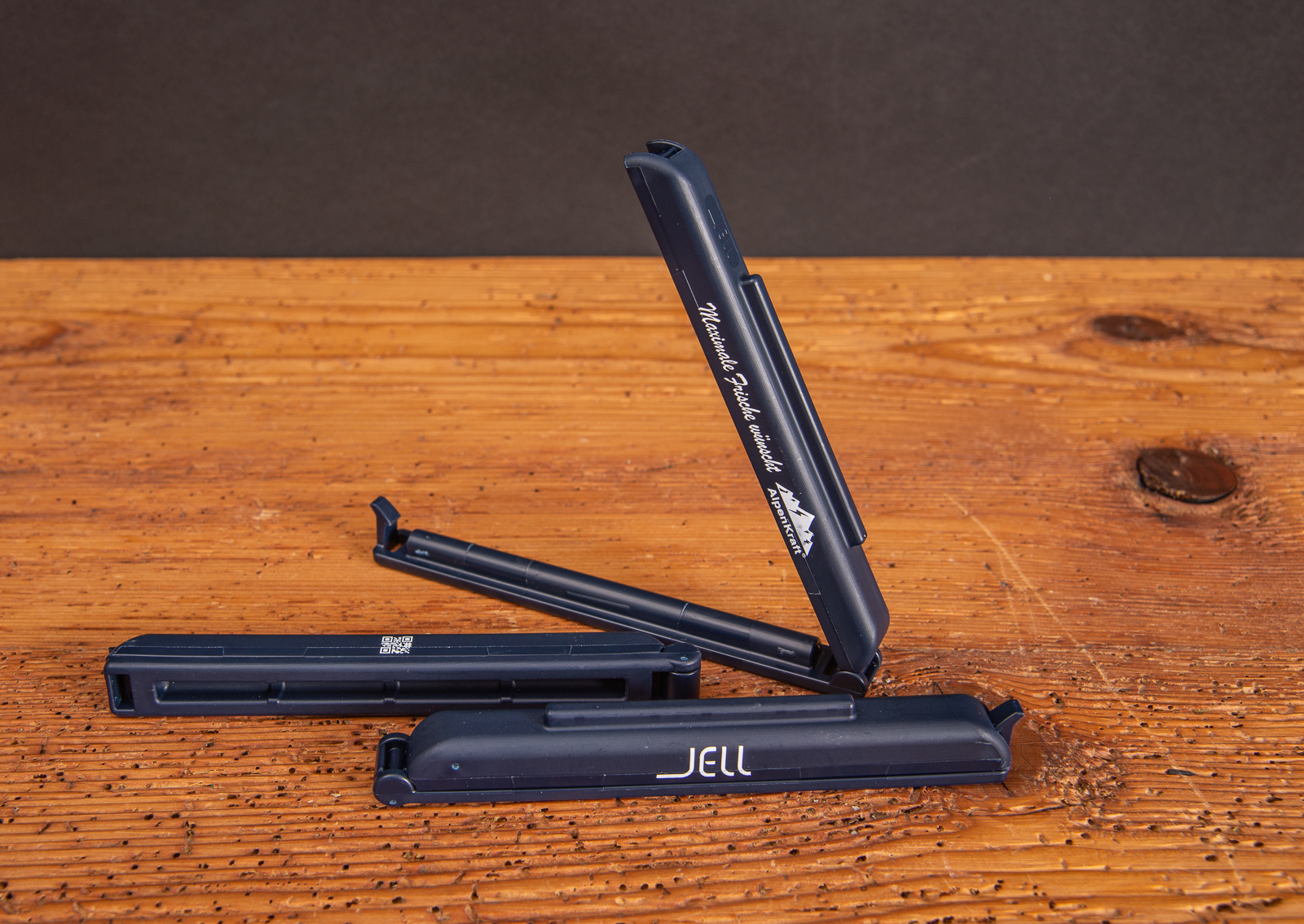 Bedruckter T&uuml;tenclip Daclipa von Jell als individuelles Werbegeschenk f&uuml;r Messen, Tagungen und Onpacks