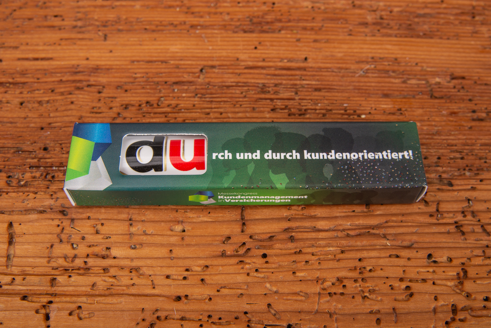 Duplo Schokoriegel in individueller Werbekartonage als Werbegeschenk.