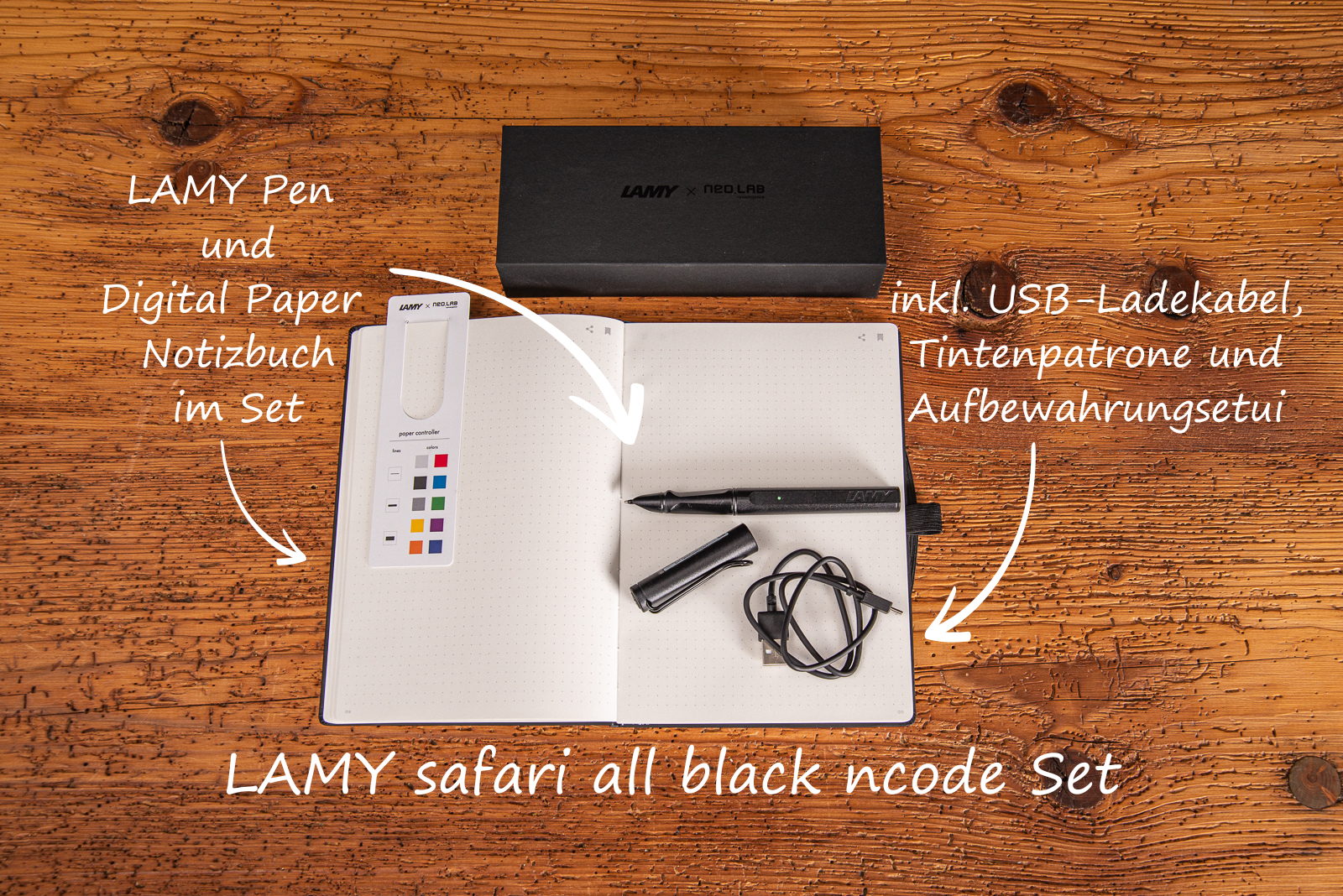 LAMY Smart Writing Set als hochwertiges Merch f&uuml;r Kunden, Gesch&auml;ftspartner und gesch&auml;tzte Mitarbeiter mit Bildbeschriftung.