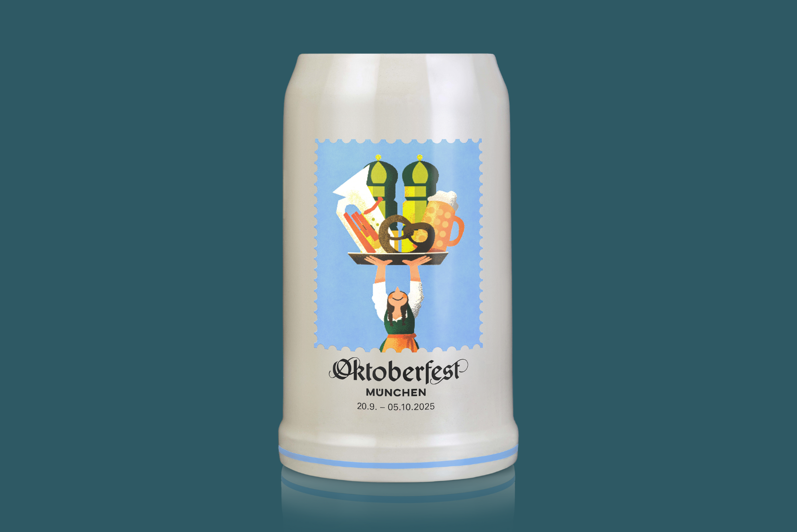Offizieller Bierkrug Oktoberfest 2025 als Werbeartikel &ndash; perfektes Geschenk f&uuml;r Kunden und Mitarbeiter.