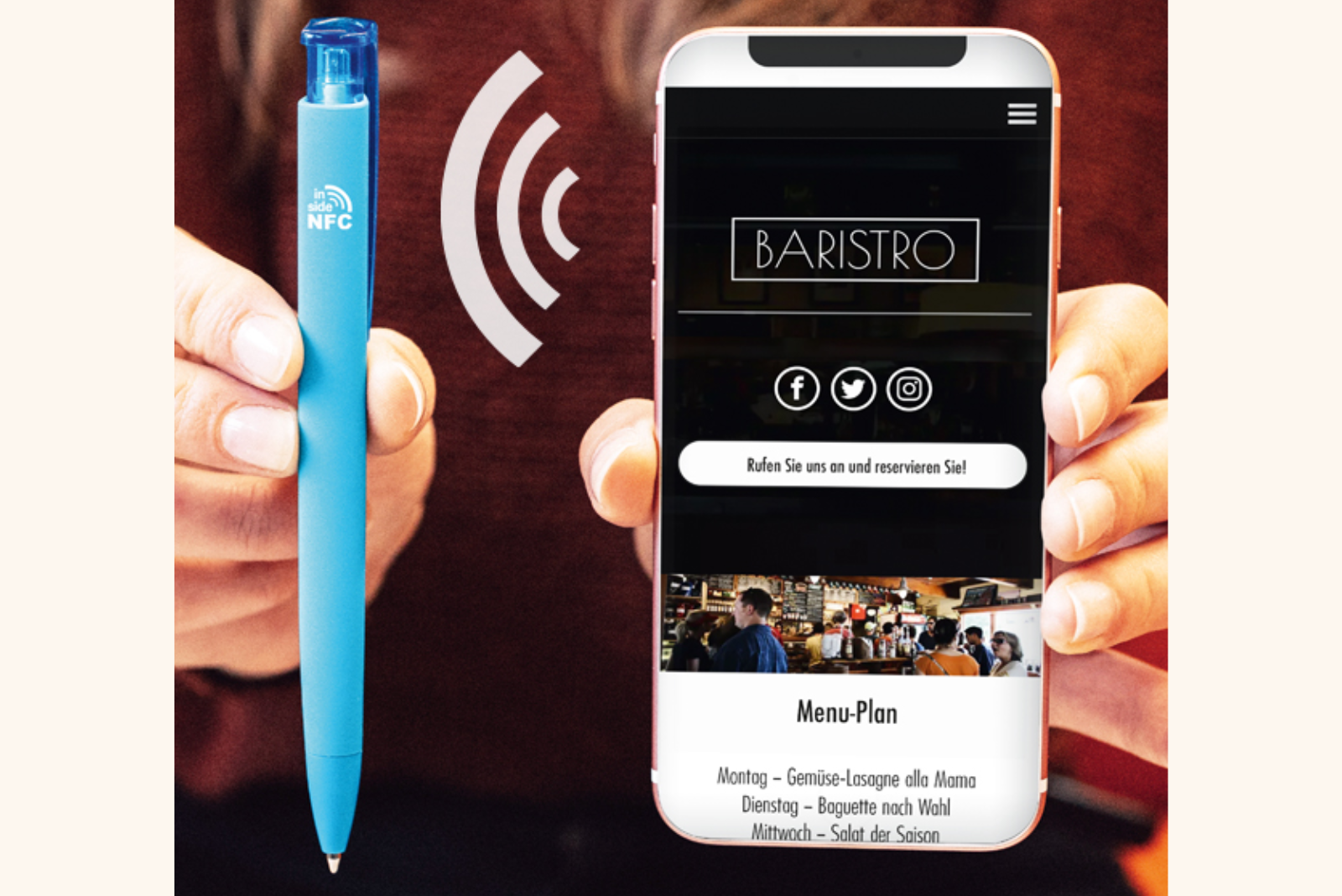uma inside NFC Kugelschreiber Werbeartikel mit digitalem Mehrwert.