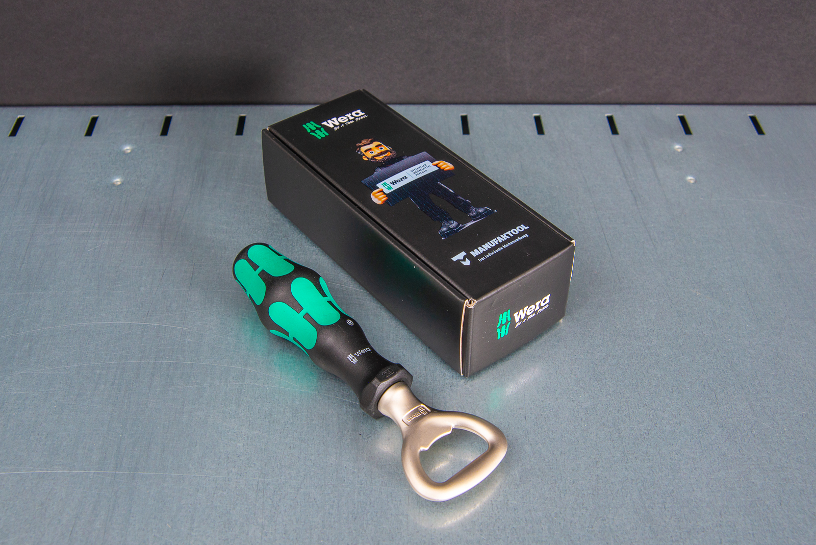 WERA Flaschen&ouml;ffner original mit Geschenkverpackung als Werbegeschenk.