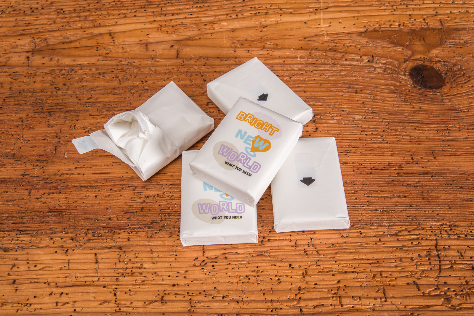 Papiertaschent&uuml;cher als nachhaltige Werbegeschenk mit allover Druck. 