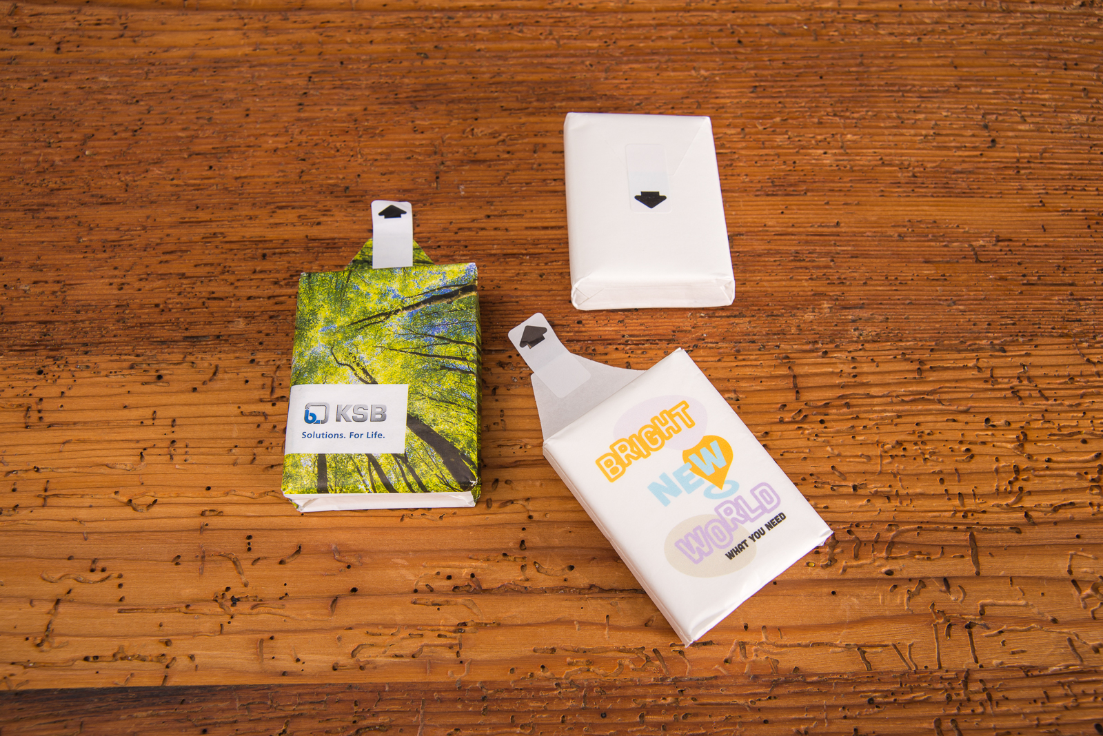 Mini-Taschent&uuml;cher als g&uuml;nstige Streuartikel f&uuml;r Messen und Events.