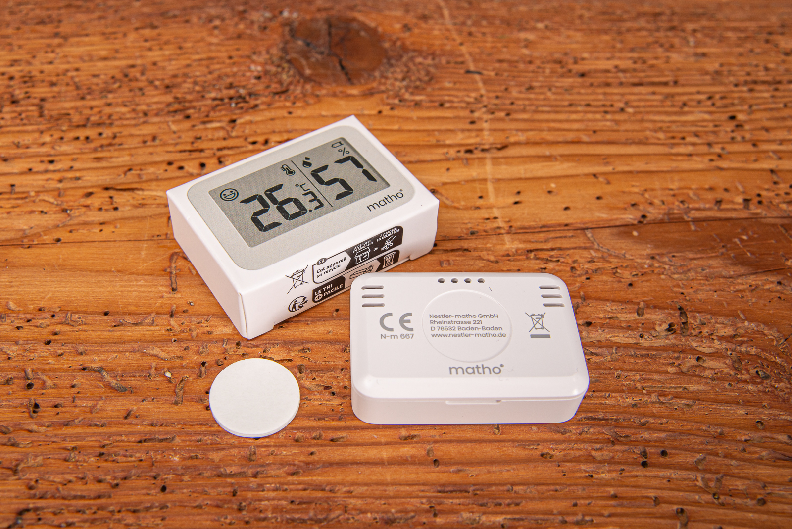 Praktisch, minimalistisch und sinnvoll - das Hygrometer von Nestler-matho ist ein sinnvolles Werbegeschenk mit Logodruck und im Geschenkarton f&uuml;r Kunden und Mitarbeiter macht gutes Raumklima f&uuml;r gute Atmosph&auml;re