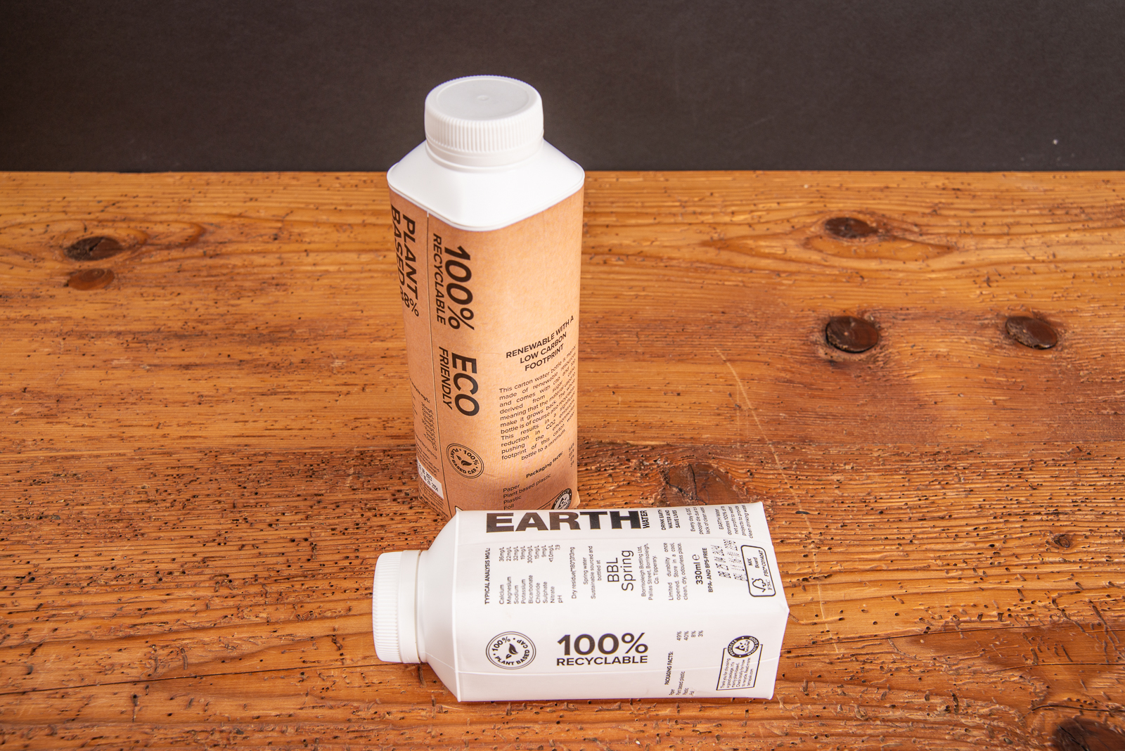 Werbewasser im Tetrapak mit no-labellook Etikett.