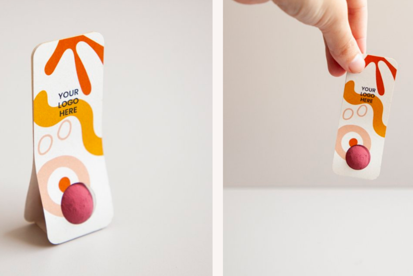 Kleine Samenbombe mit Logo im Kreativkarton &ndash; nachhaltiges Give-away f&uuml;r Events und Mailings.