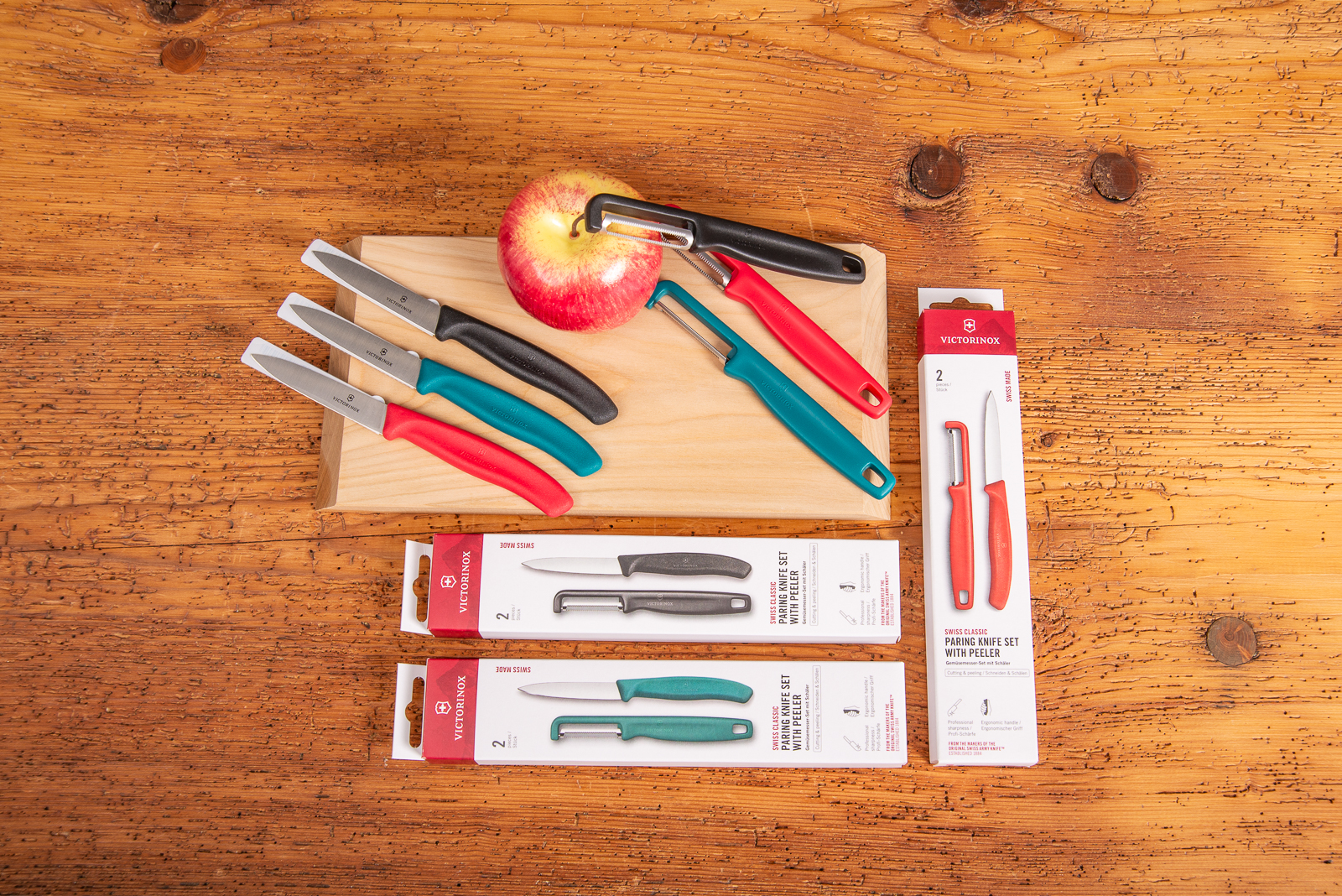 Victorinox Swiss Classic &ndash; farbenfrohe Gem&uuml;semesser-Sets mit ergonomischem Griff.