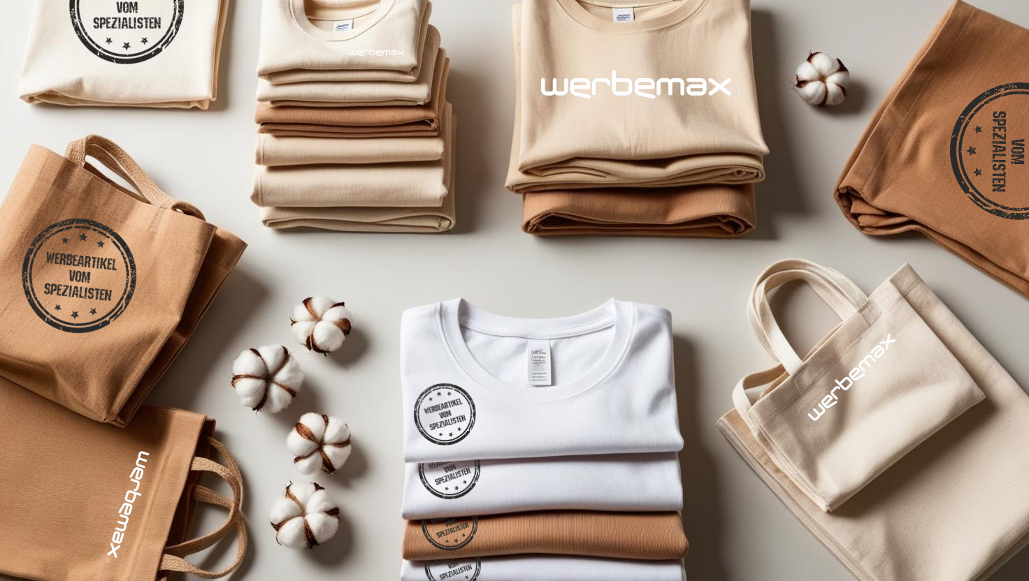 Werbetextilien aus Baumwolle.