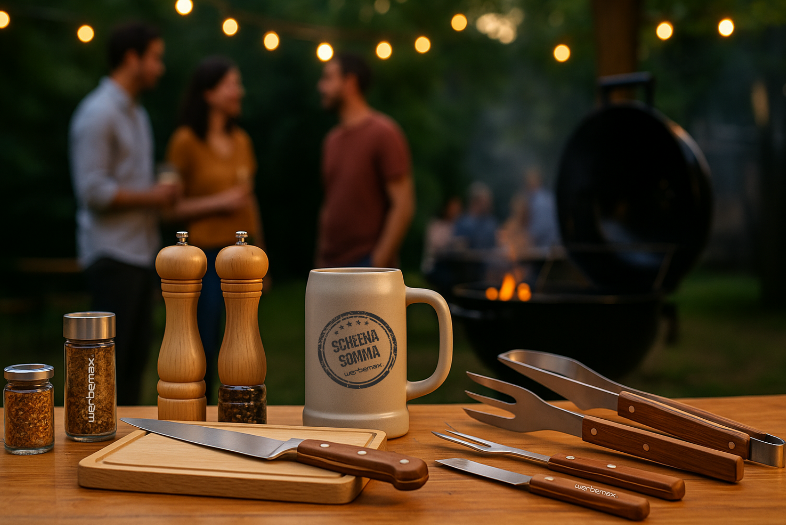 Werbeartikel zum Grillen.