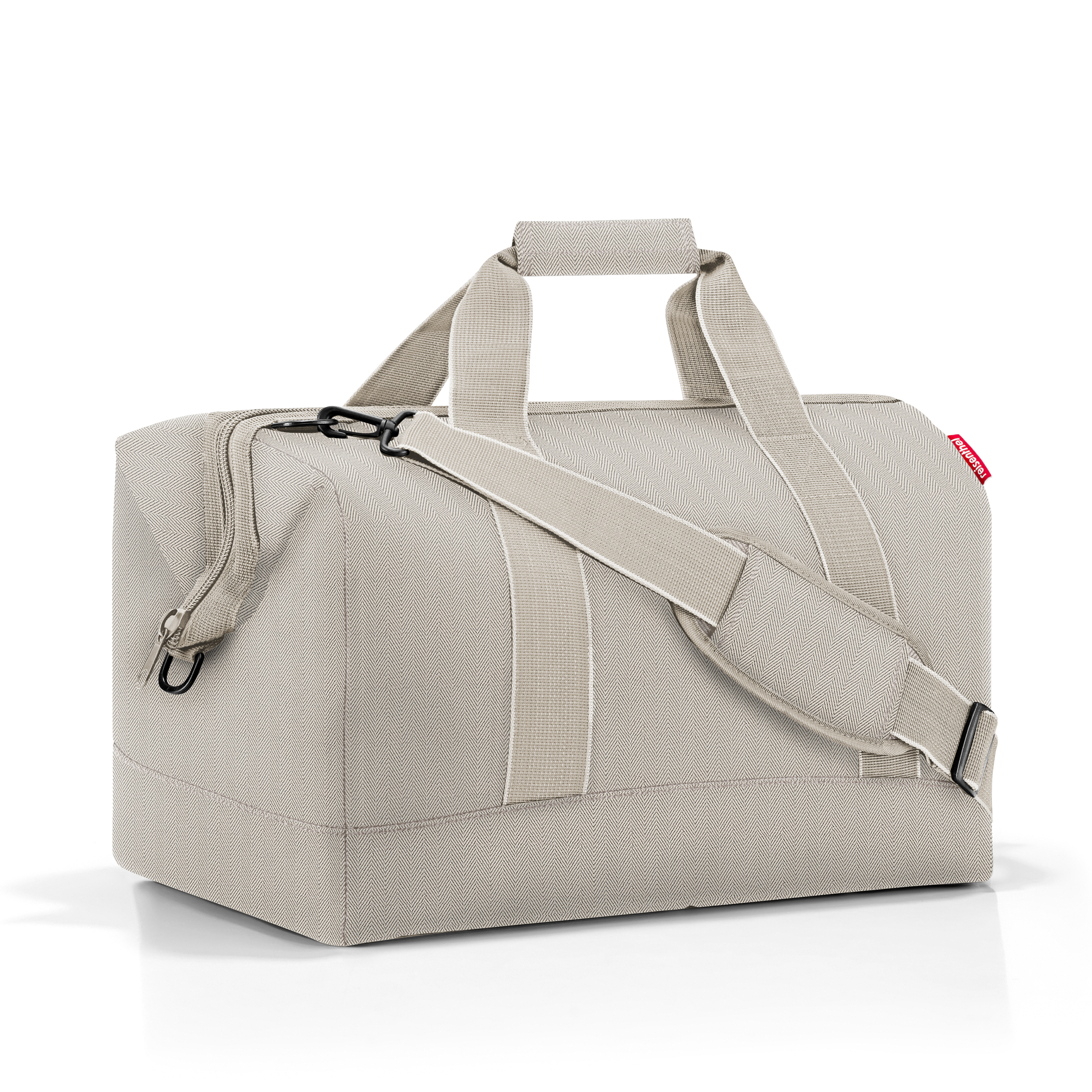 Reisenthel Allrounder L in Herringbone Sand &ndash; stilvolle und robuste Reisetasche als hochwertiges Werbegeschenk.