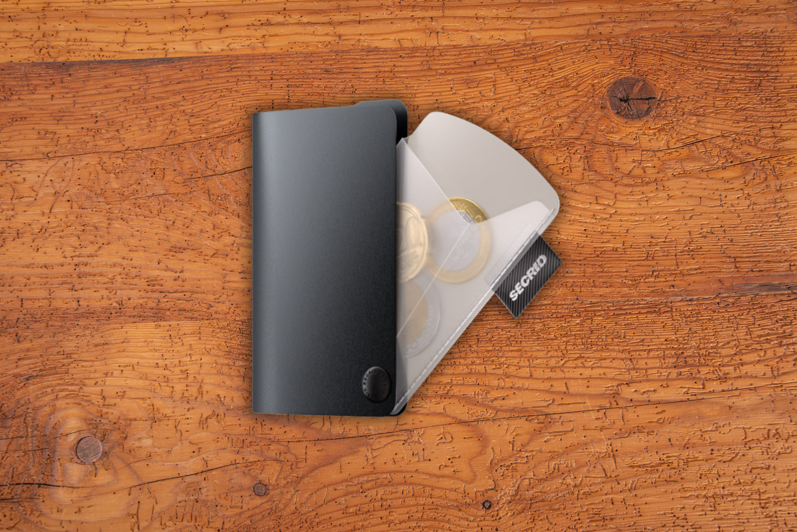 SECRID Coinpocket &ndash; praktisches M&uuml;nzfach als Zubeh&ouml;r f&uuml;r SECRID Wallets, ideal als hochwertiger Werbeartikel von werbemax