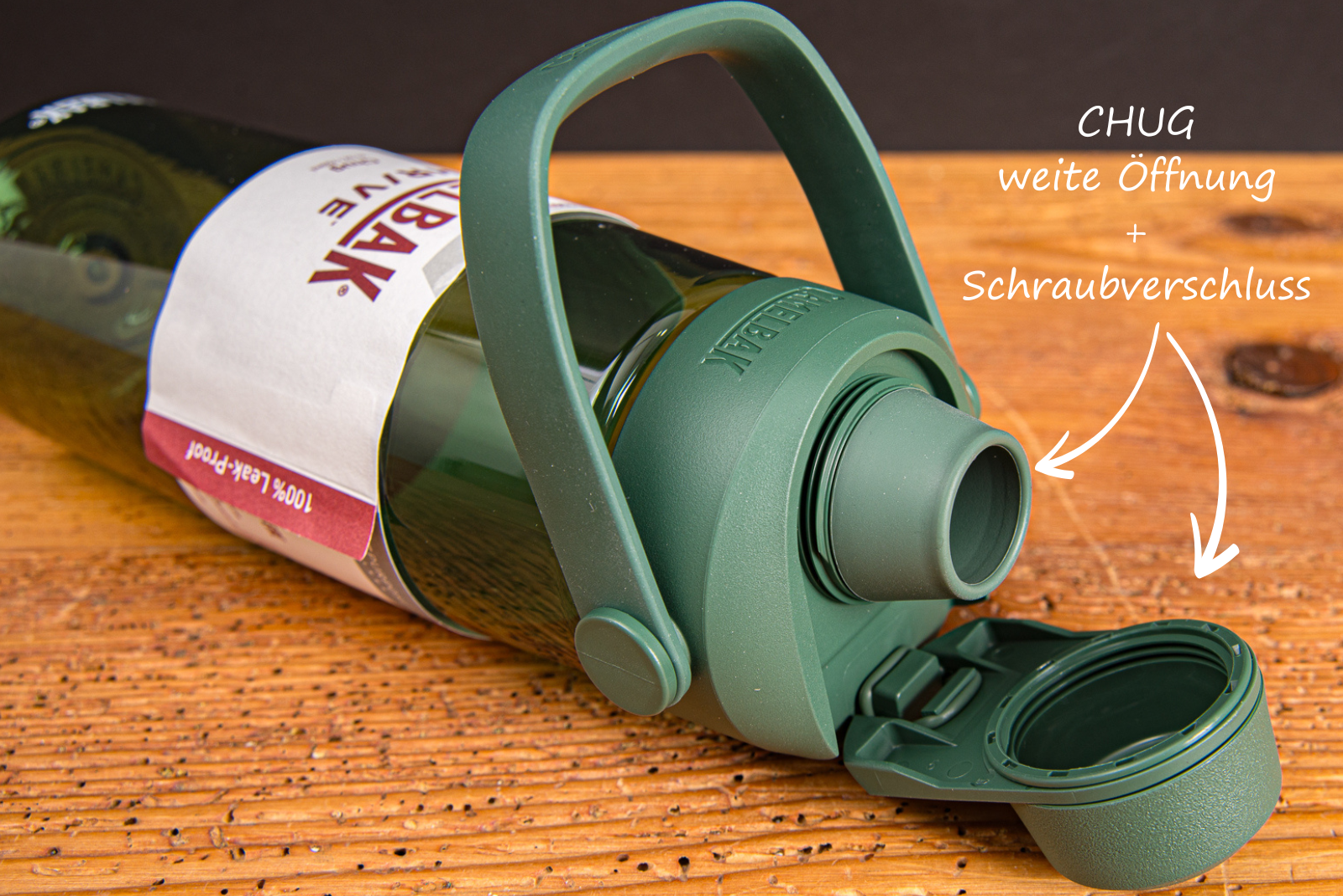 CamelBak Thrive Trinkflasche Chug mit weiter &Ouml;ffnung und Schraubverschluss &ndash; nachhaltiges Werbegeschenk f&uuml;r Outdoor und Office.