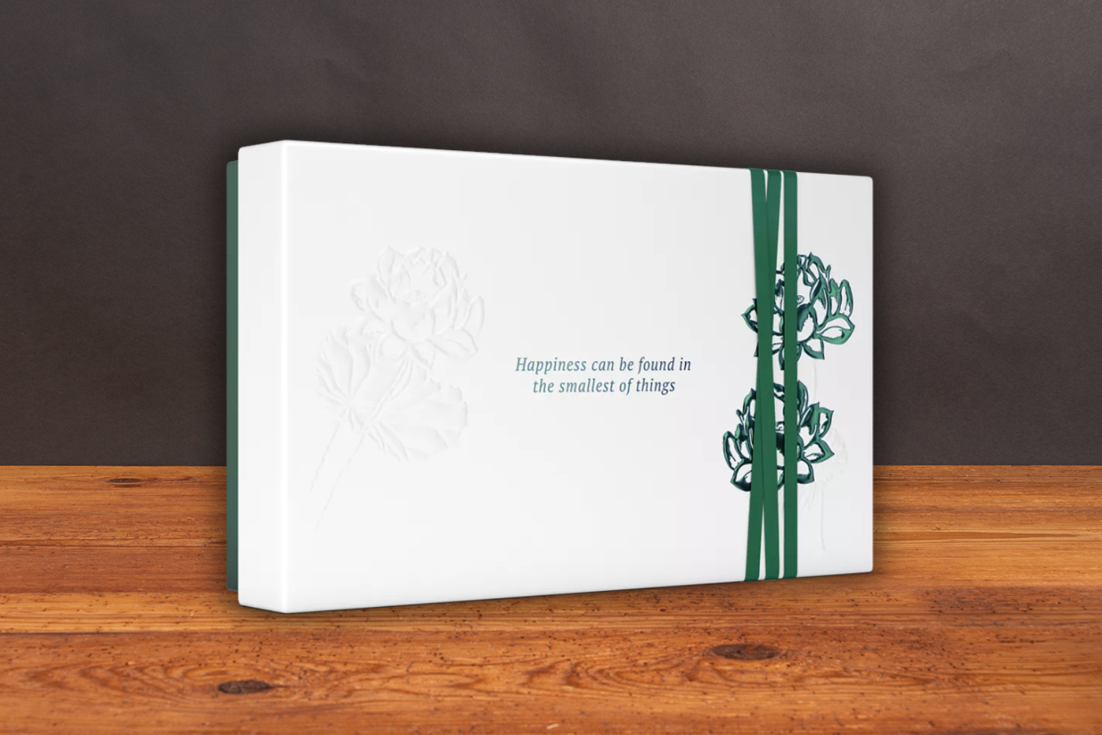 Rituals Jing Geschenkbox in Wei&szlig; und Gr&uuml;n mit floralem Design &ndash; elegantes Wellness-Mitarbeitergeschenk.