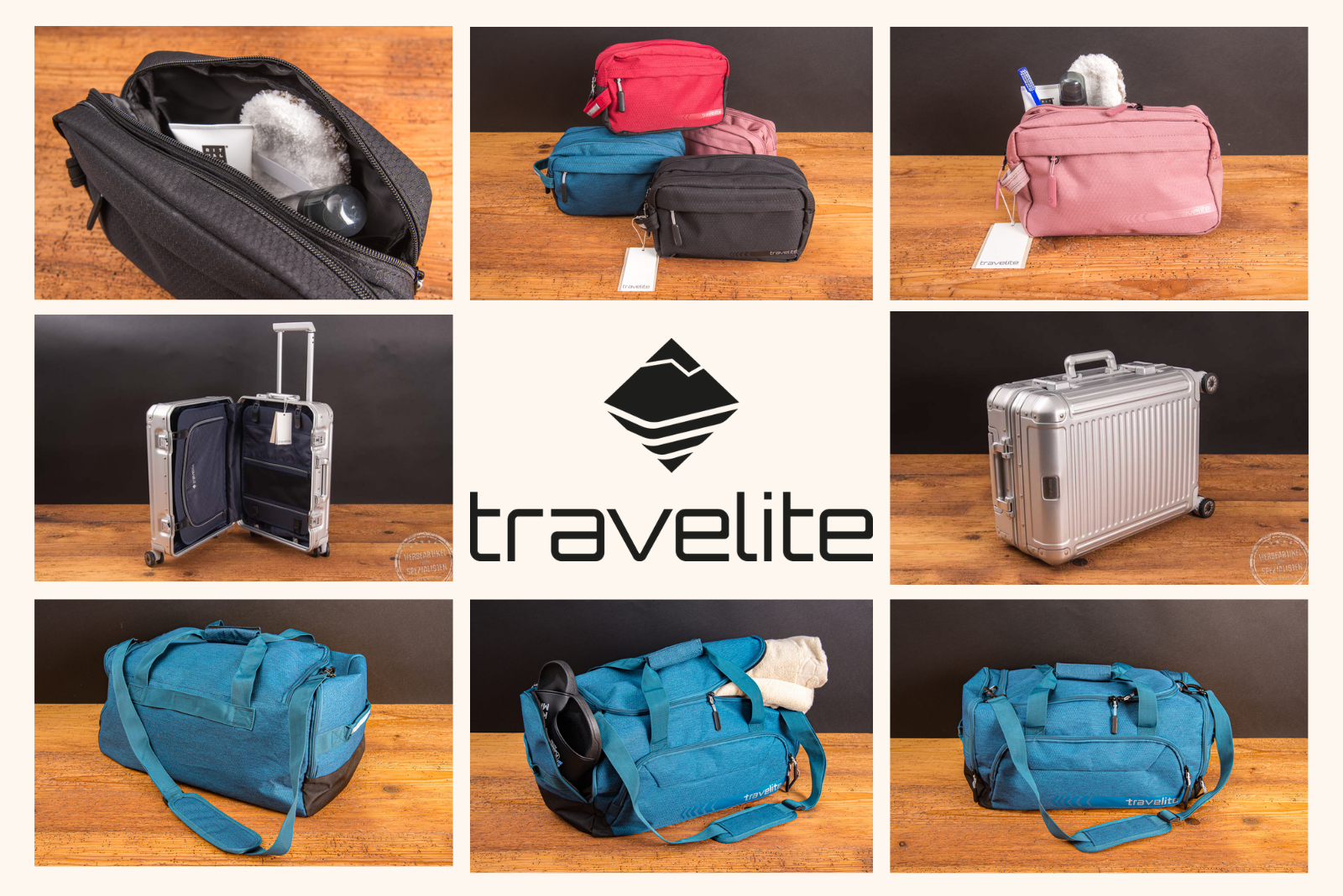 Travelite Kulturtaschen, Reisetaschen und Aluminium-Trolley als hochwertige Marken-Werbeartikel f&uuml;r Unternehmen und Mitarbeitergeschenke.