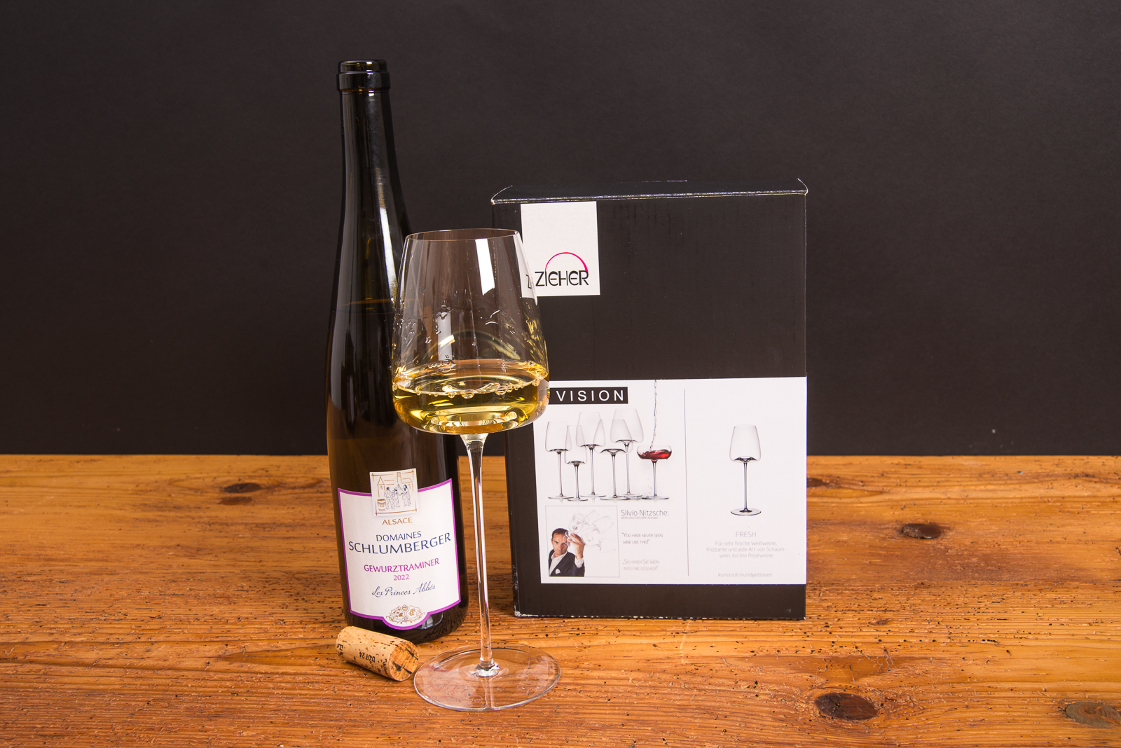 Weinglas Zieher Vision Fresh mit Wei&szlig;wein f&uuml;r frische Rebsorten und elegante Weinverkostungen.