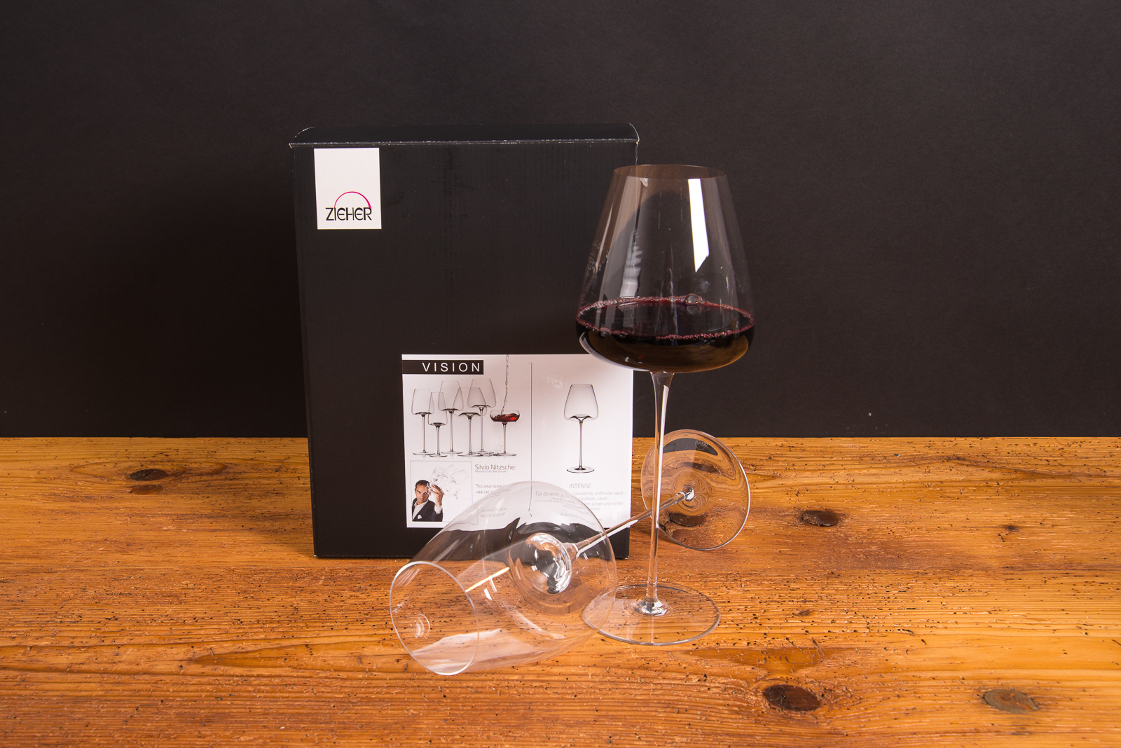 Zieher Vision Intense Rotweinglas f&uuml;r kraftvolle, komplexe Rotweine und Premium-Verkostungen.