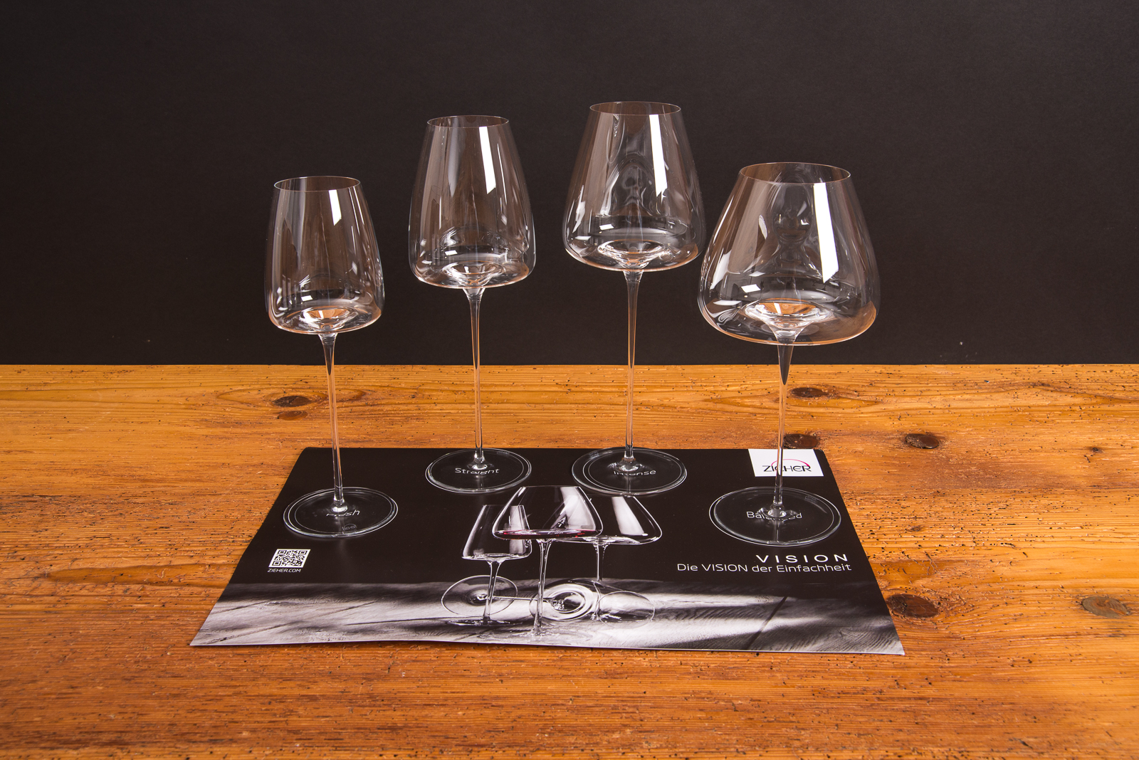 Zieher Vision Weingl&auml;ser im Formenvergleich f&uuml;r professionelle Weinverkostung und Sensori
