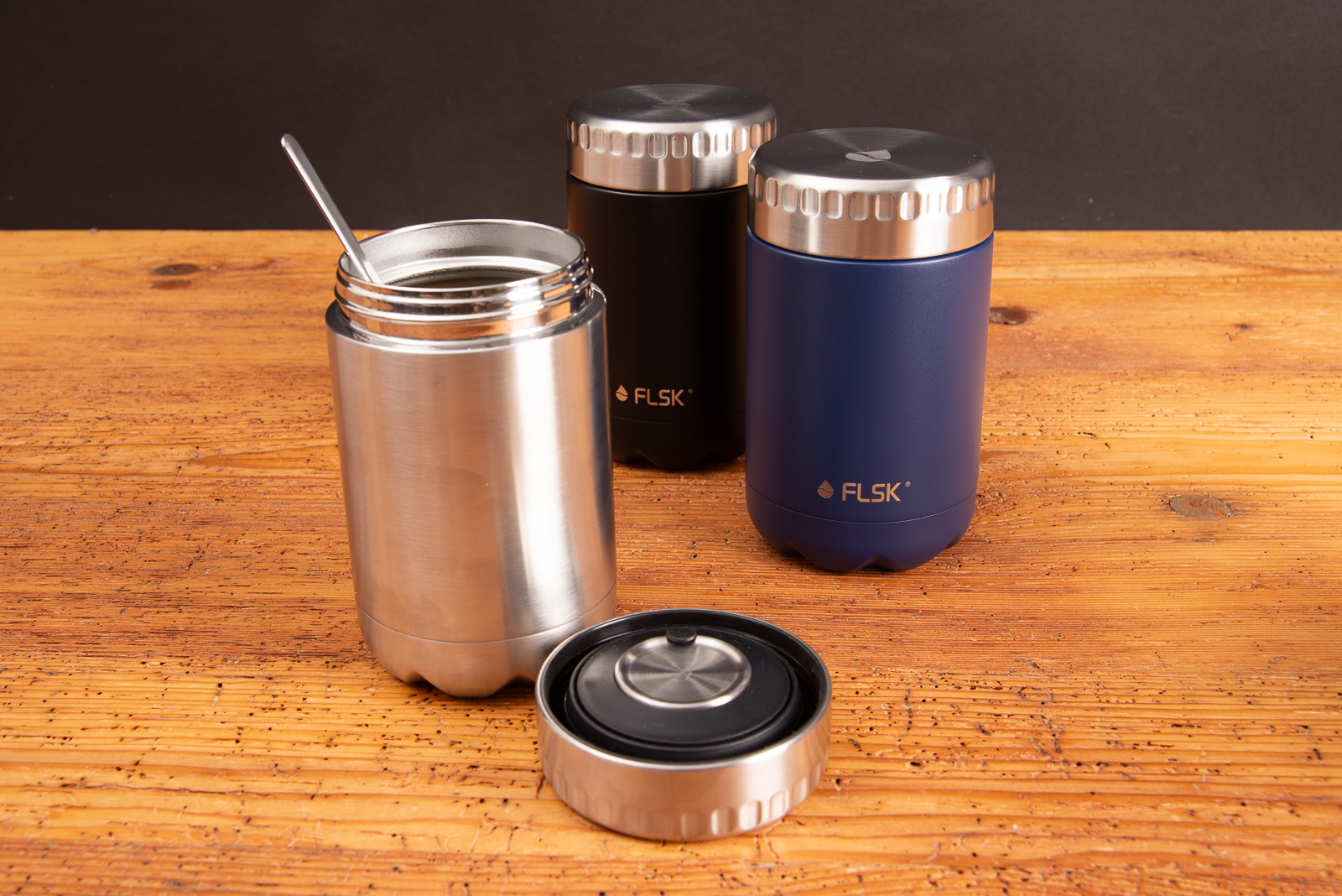 FLSK Thermobeh&auml;lter aus Edelstahl in verschiedenen Farben, Food Jar f&uuml;r warmes und kaltes Essen als modernes Mitarbeitergeschenk und Merchandise