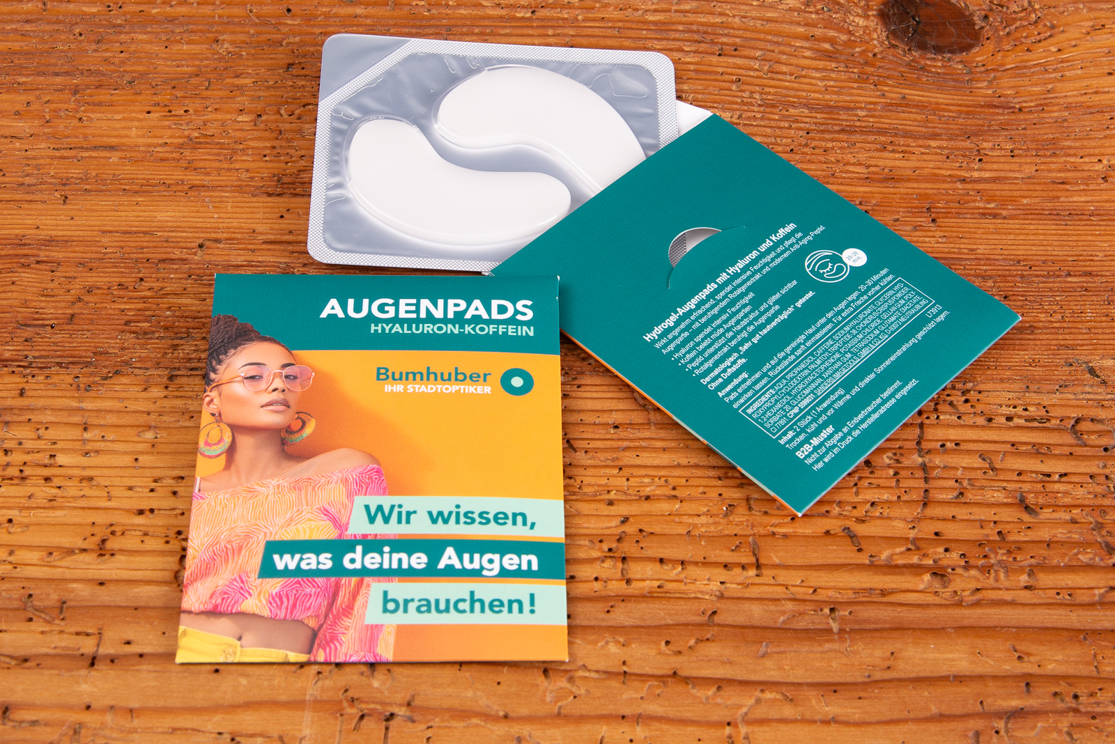 Hyaluron Augenpads als Festival Merch und Selfcare Werbeartikel f&uuml;r Gen Z bei Events und Sommer-Festivals.
