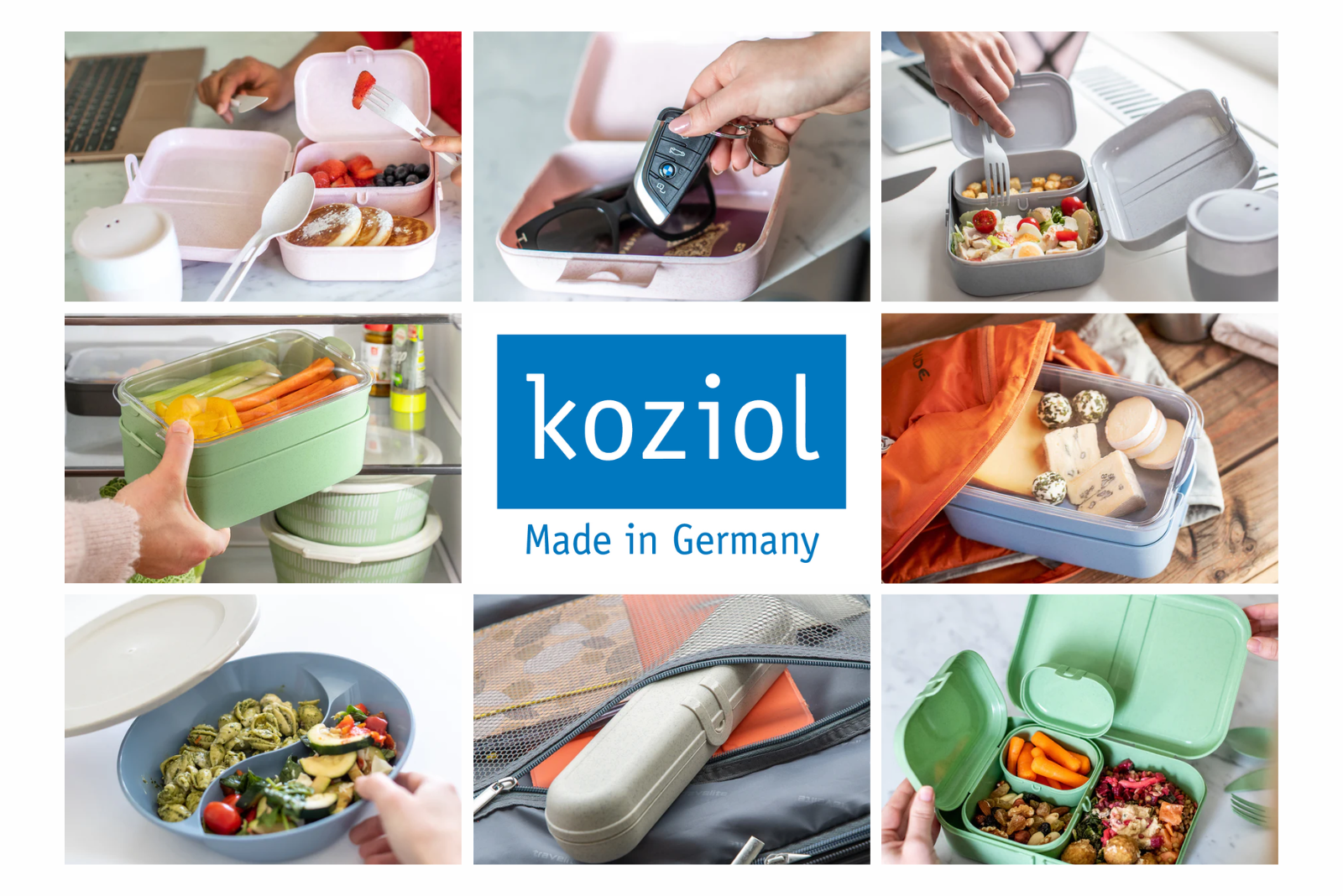 koziol Design Made in Germany &ndash; nachhaltige Werbeartikel wie Lunchboxen, Bentoboxen und Mehrwegbecher im Einsatz.