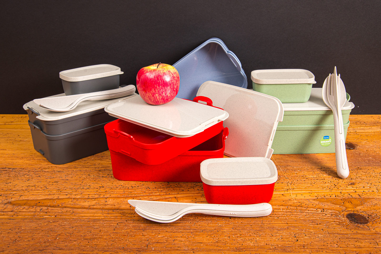 koziol Lunchbox Set als nachhaltiger Werbeartikel &ndash; Meal Prep Box mit Logo f&uuml;r Unternehmen.